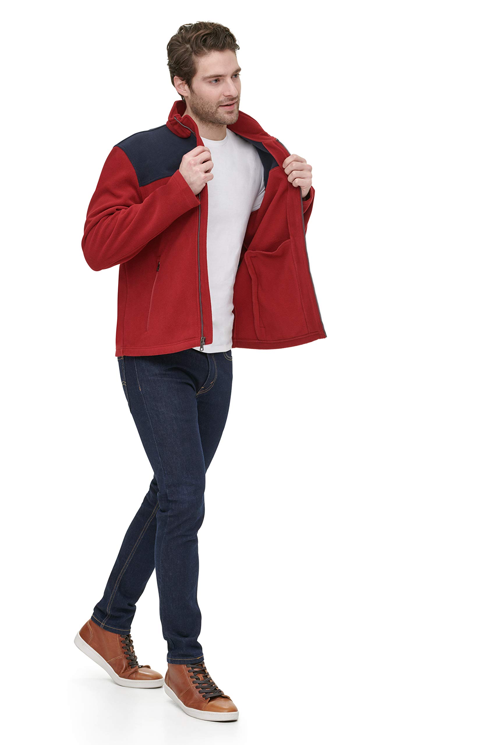 Foto 4 pulgar | Chaqueta Tommy Hilfiger Classic De Forro Polar Para Hombre, Azul Marino Y Rojo - Venta Internacional.