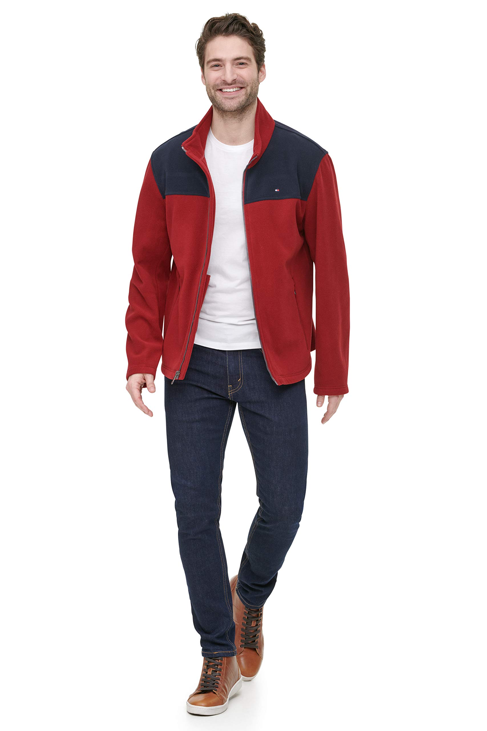Foto 5 pulgar | Chaqueta Tommy Hilfiger Classic De Forro Polar Para Hombre, Azul Marino Y Rojo - Venta Internacional.