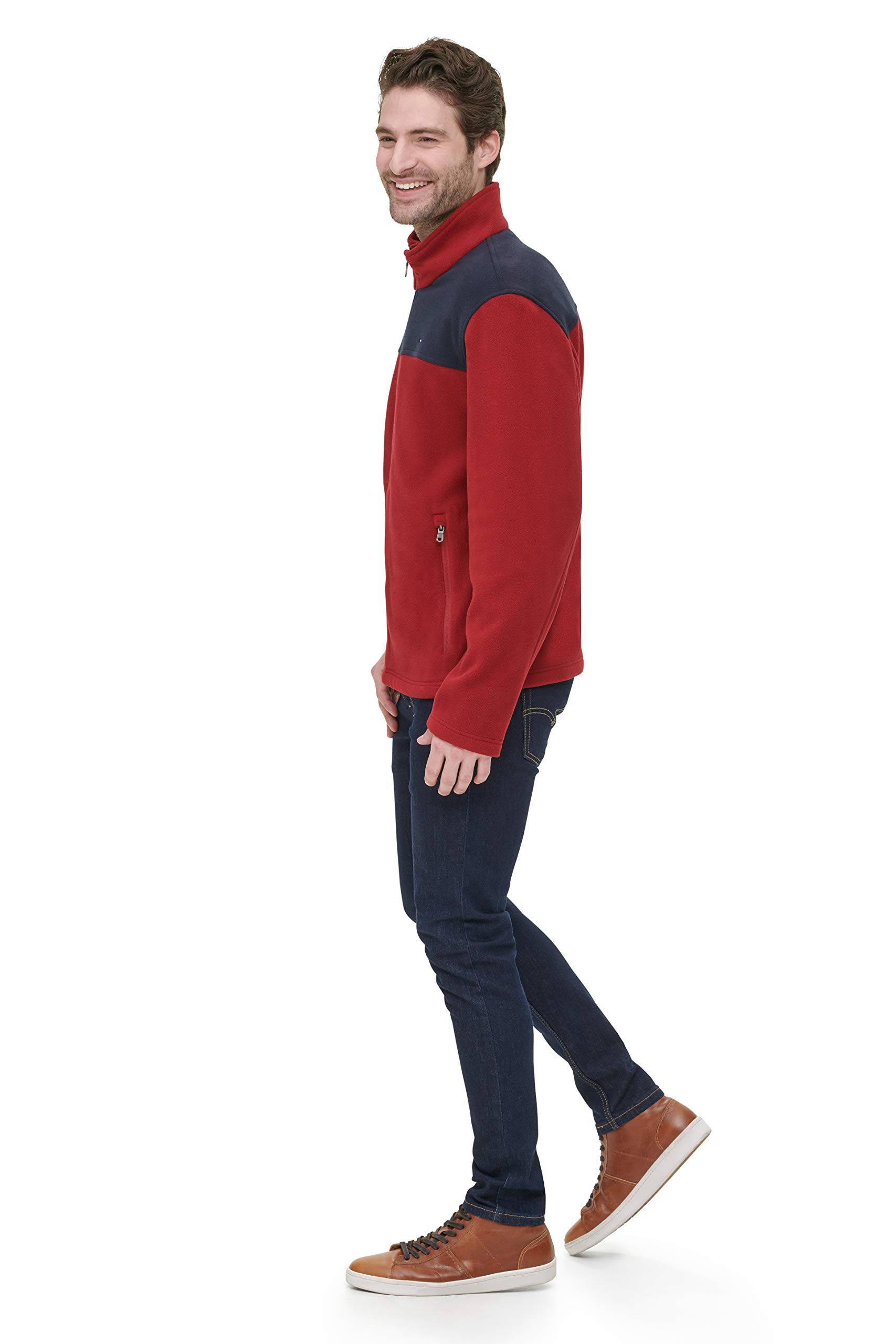 Foto 6 pulgar | Chaqueta Tommy Hilfiger Classic De Forro Polar Para Hombre, Azul Marino Y Rojo - Venta Internacional.