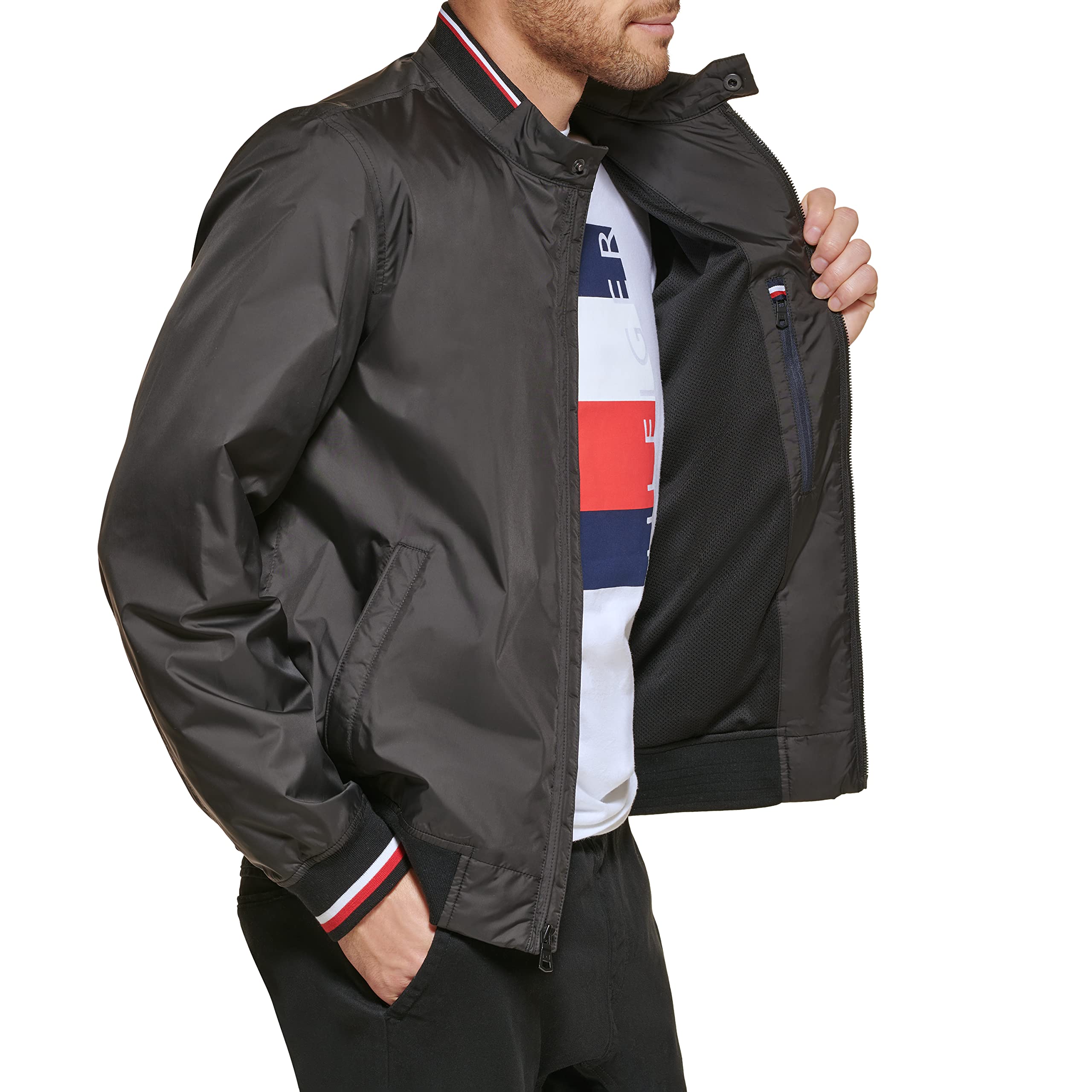 Foto 3 pulgar | Chaqueta Tipo Bomber Tommy Hilfiger, Ligera, De Punto Acanalado - Venta Internacional.