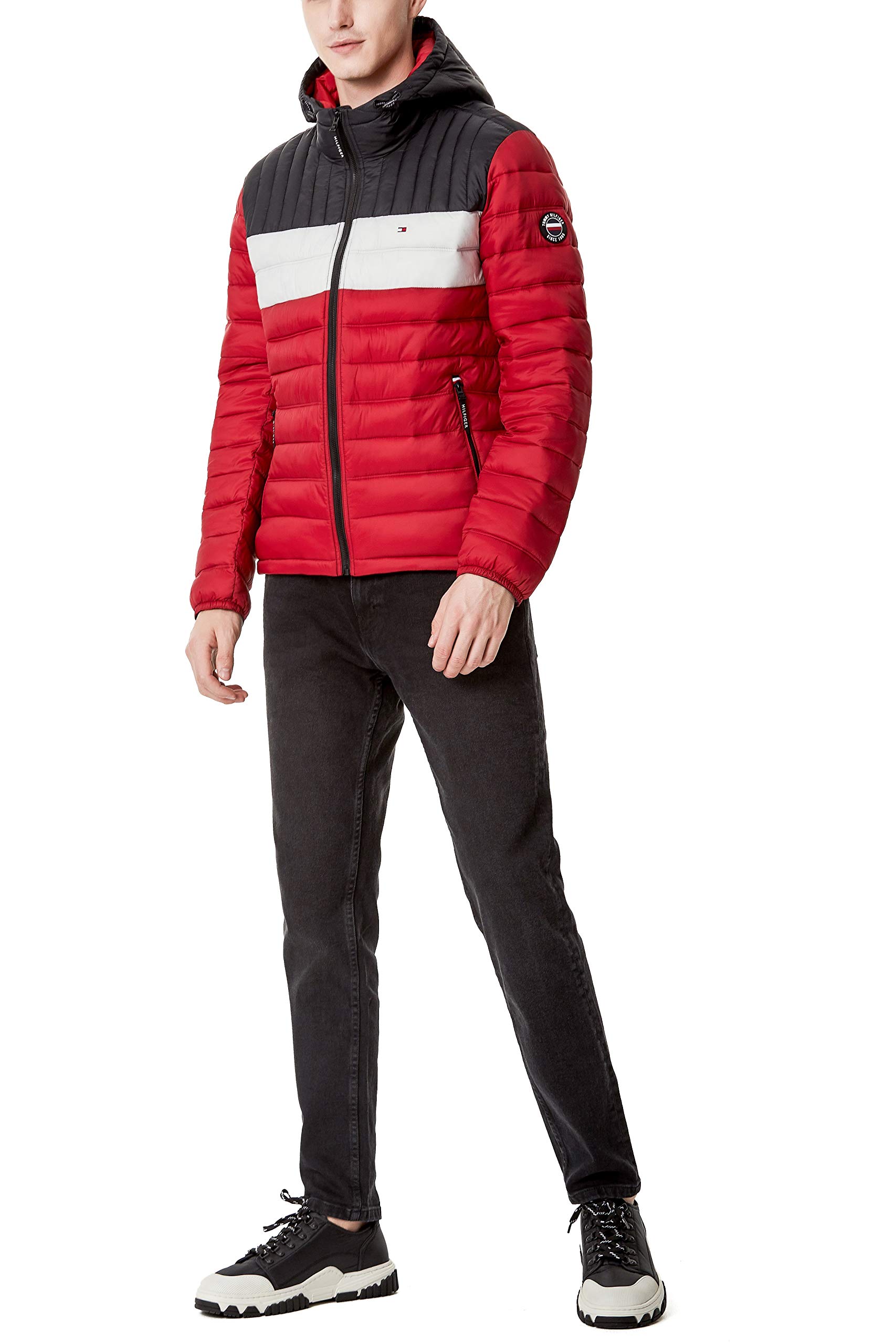 Foto 3 pulgar | Chaqueta Tommy Hilfiger Resistente Al Agua Ultra Loft Roja Para Hombre M - Venta Internacional.