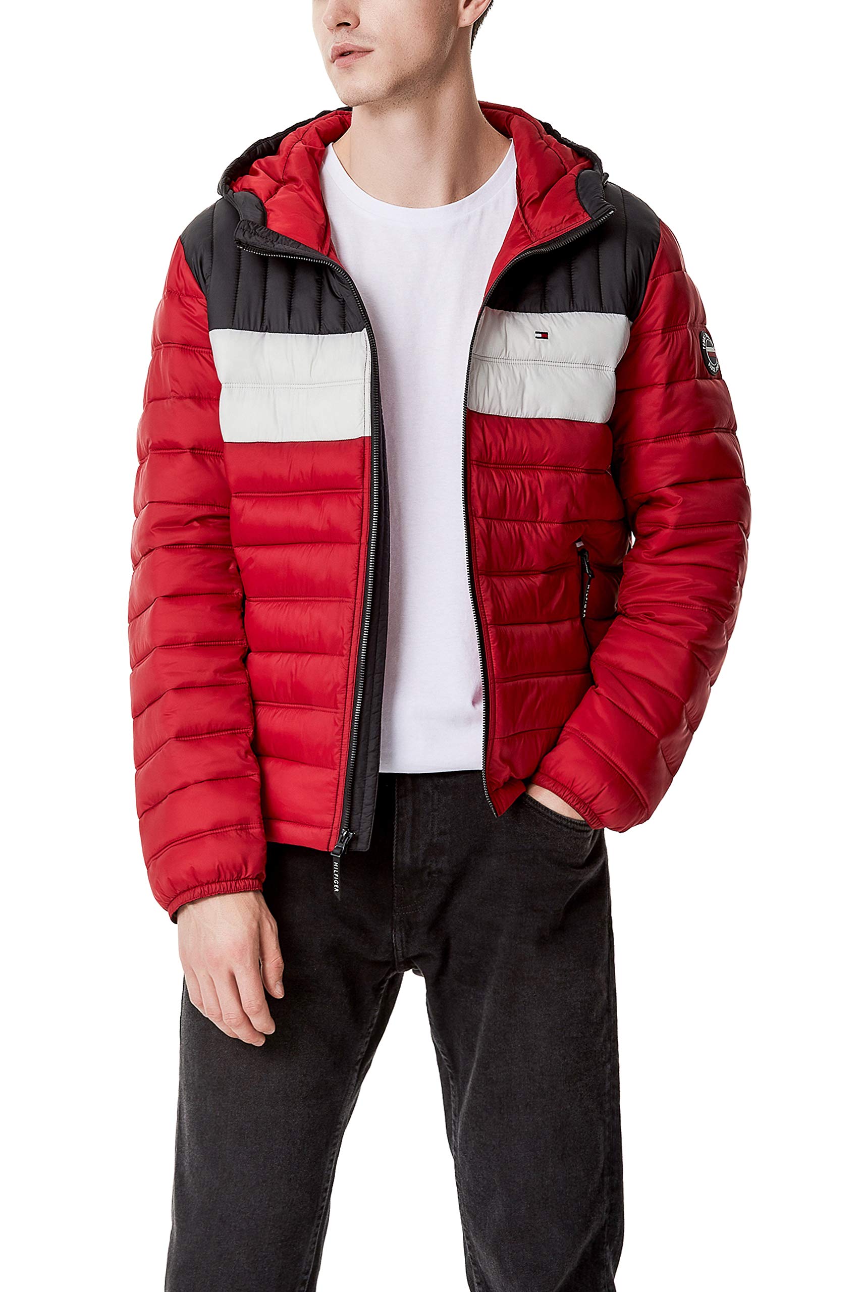 Foto 4 pulgar | Chaqueta Tommy Hilfiger Resistente Al Agua Ultra Loft Roja Para Hombre M - Venta Internacional.