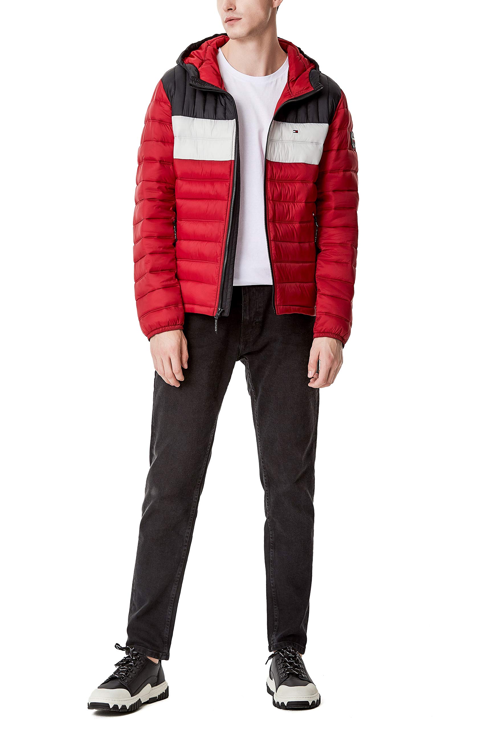 Foto 5 pulgar | Chaqueta Tommy Hilfiger Resistente Al Agua Ultra Loft Roja Para Hombre M - Venta Internacional.