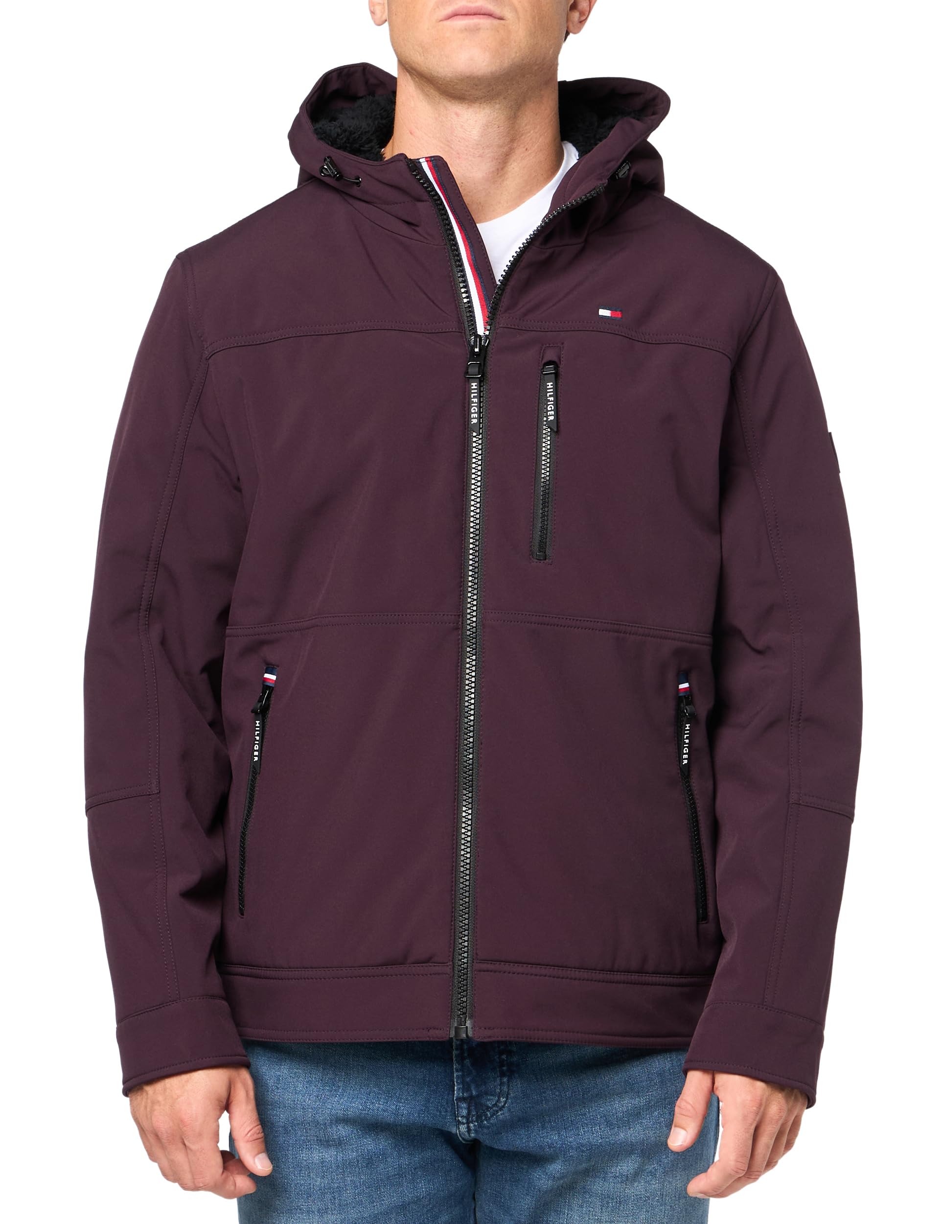 Chaqueta Tommy Hilfiger Soft Shell Con Forro Sherpa Para Hombre - Venta Internacional.