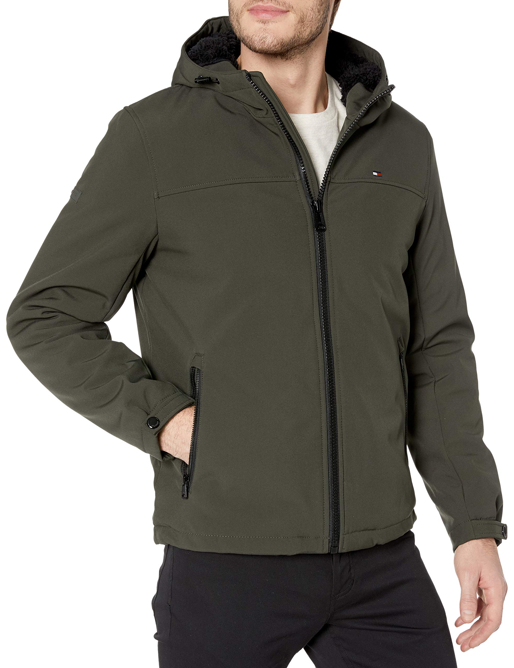 Foto 2 pulgar | Chaqueta Tommy Hilfiger Para Hombre Con Relleno Soft Shell, Color Verde Xl - Venta Internacional.