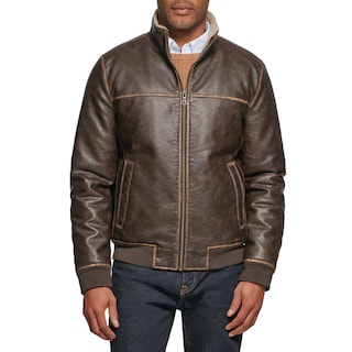 Foto 1 | Chaqueta Tommy Hilfiger Smooth Lamb Touch De Piel Sintética Marrón - Venta Internacional.