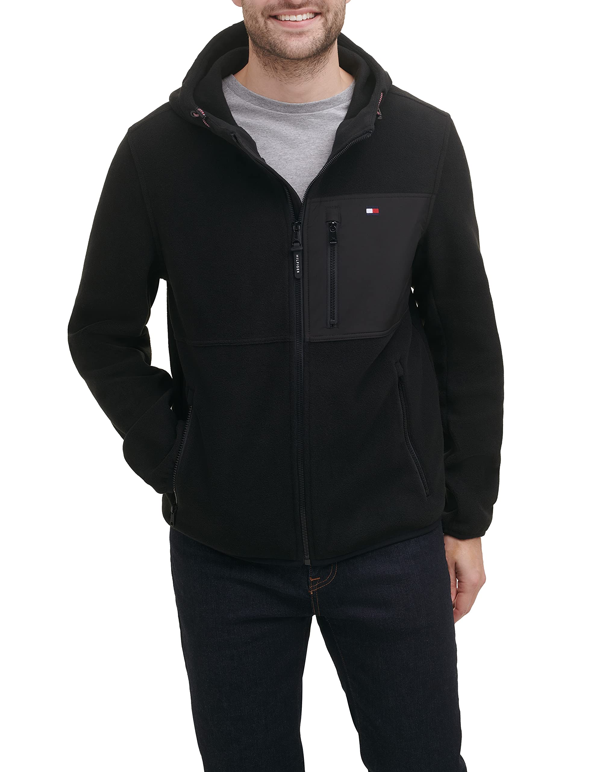 Foto 2 pulgar | Chaqueta Tommy Hilfiger De Forro Polar De Alto Rendimiento Con Capucha Para Hombre - Venta Internacional.