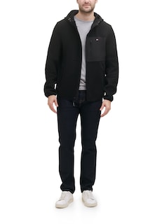 Foto 3 | Chaqueta Tommy Hilfiger De Forro Polar De Alto Rendimiento Con Capucha Para Hombre - Venta Internacional.