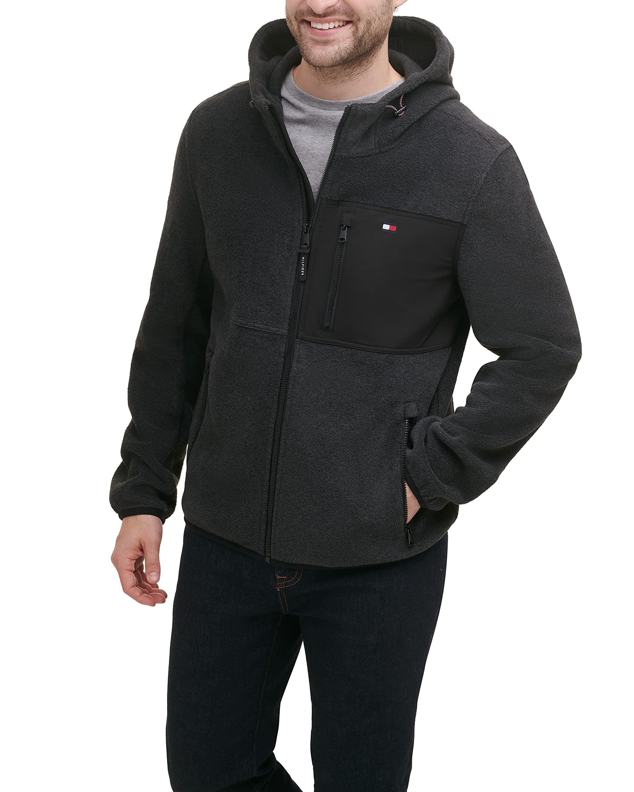 Foto 2 pulgar | Chaqueta Tommy Hilfiger De Forro Polar De Alto Rendimiento Con Capucha Para Hombre - Venta Internacional.