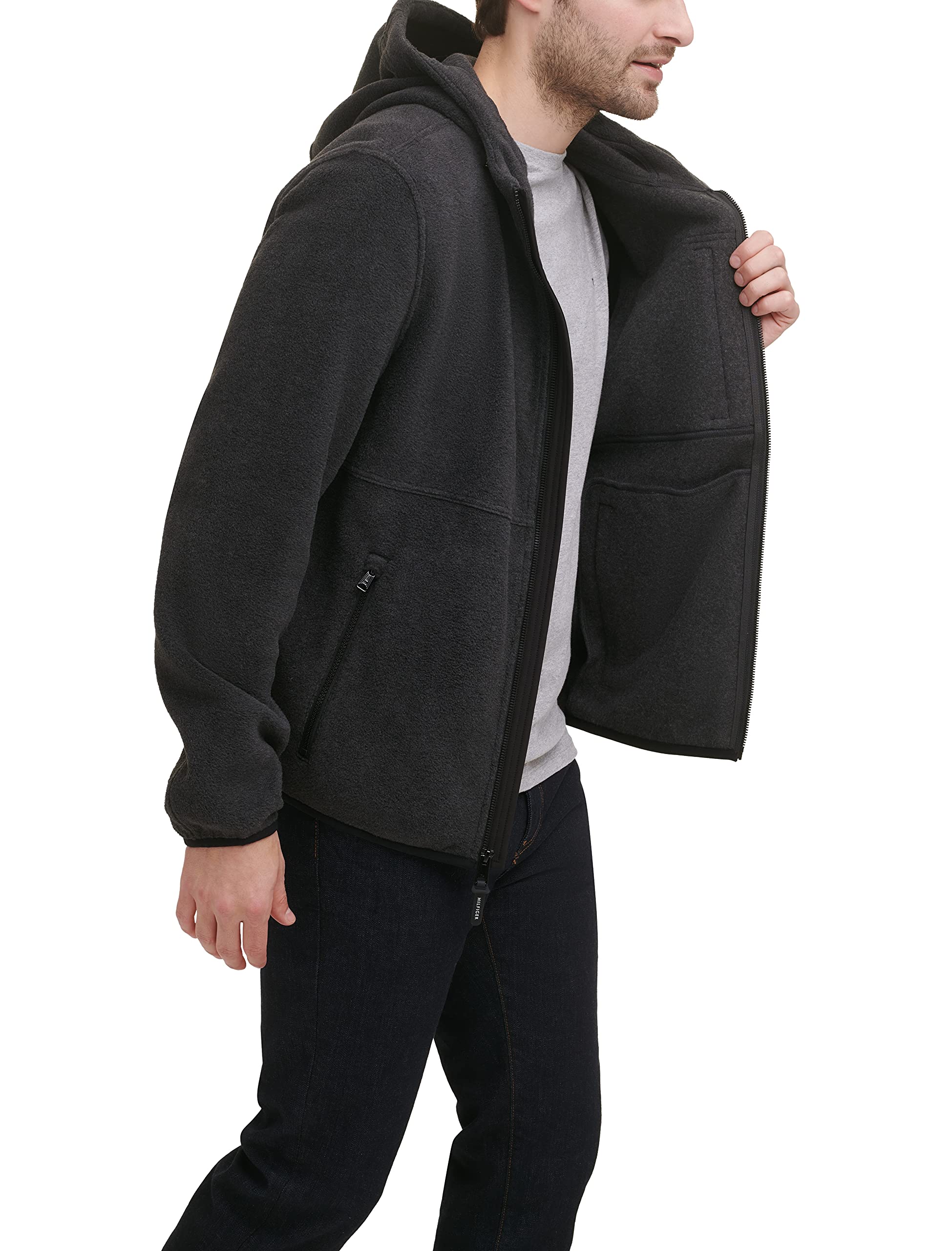 Foto 3 pulgar | Chaqueta Tommy Hilfiger De Forro Polar De Alto Rendimiento Con Capucha Para Hombre - Venta Internacional.