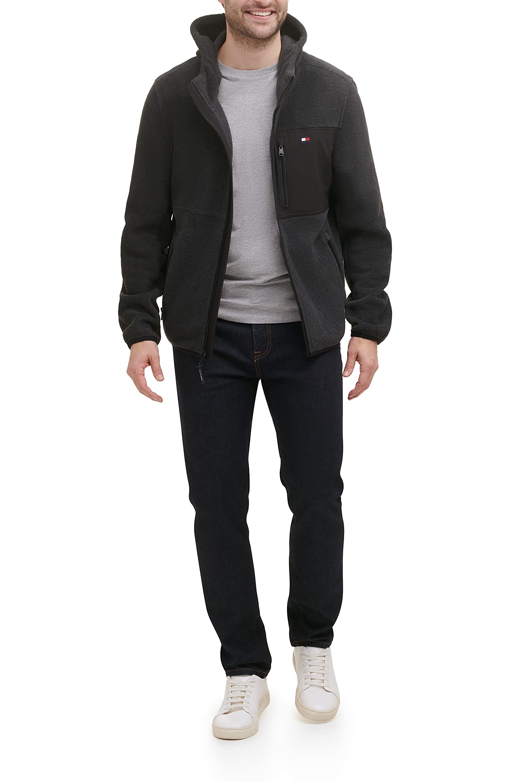Foto 4 pulgar | Chaqueta Tommy Hilfiger De Forro Polar De Alto Rendimiento Con Capucha Para Hombre - Venta Internacional.