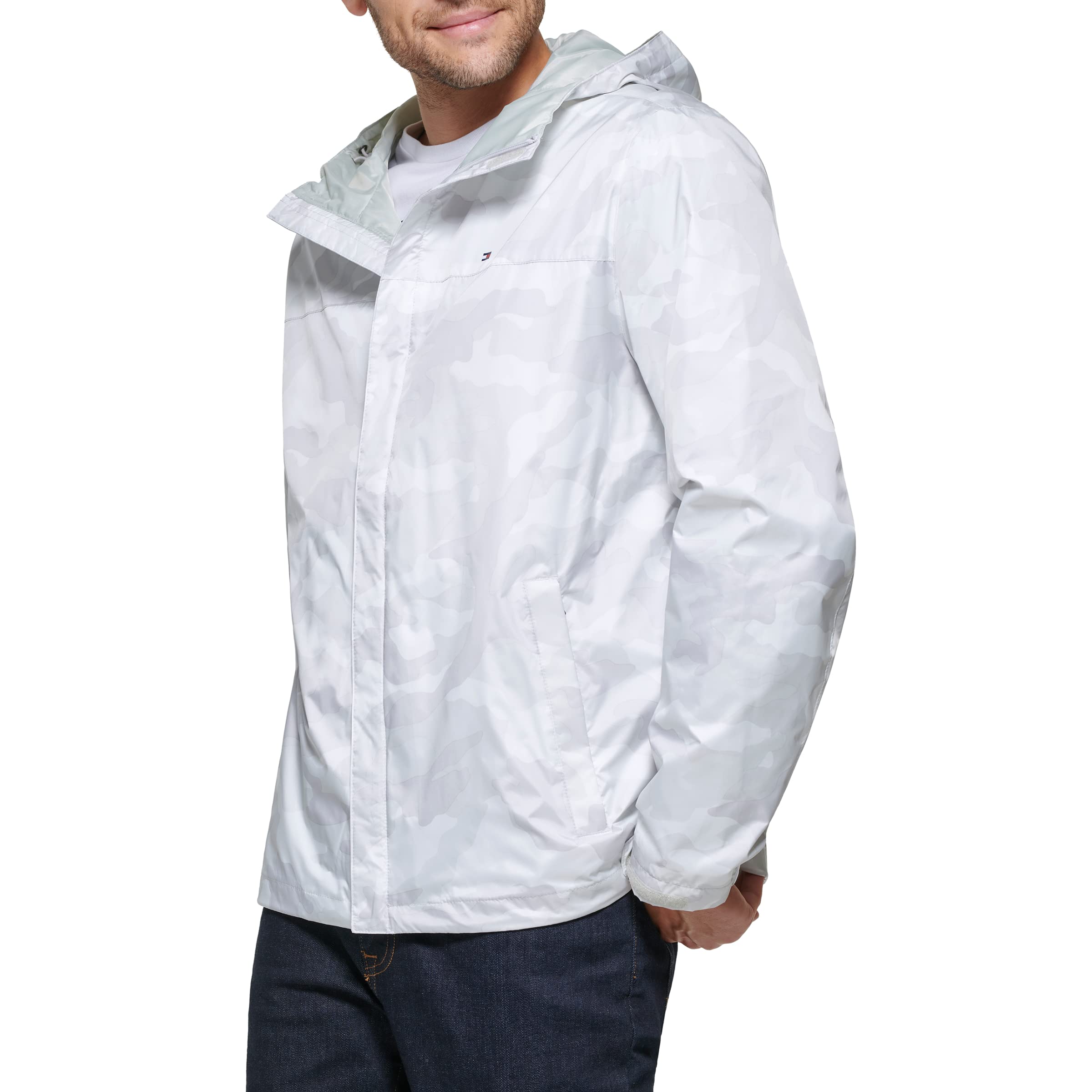 Foto 3 pulgar | Chaqueta Tommy Hilfiger Impermeable con Capucha Camuflaje Sobre Hielo para Hombre - Venta Internacional