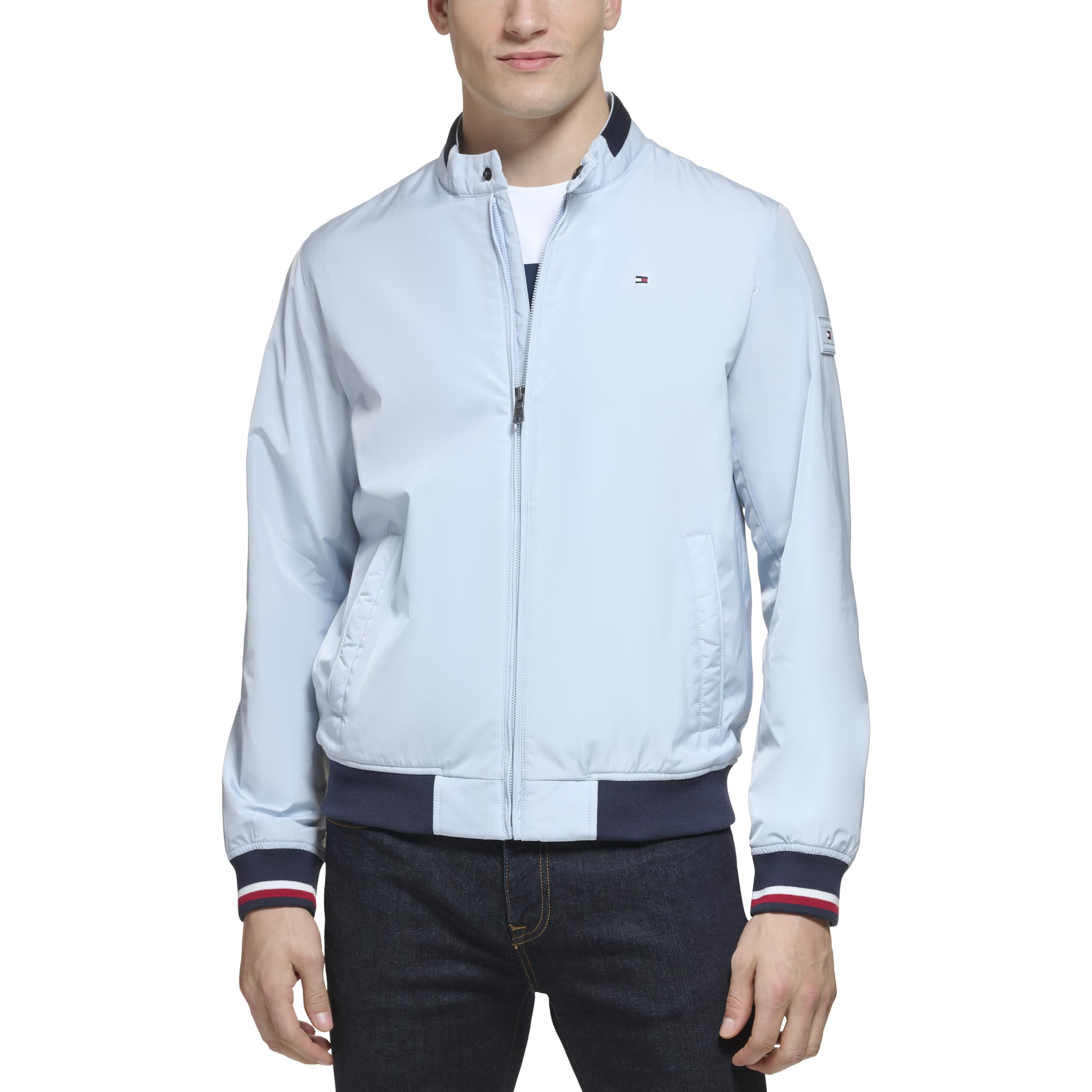 Foto 2 pulgar | Chaqueta Tipo Bomber Tommy Hilfiger, Ligera, De Punto Acanalado - Venta Internacional.