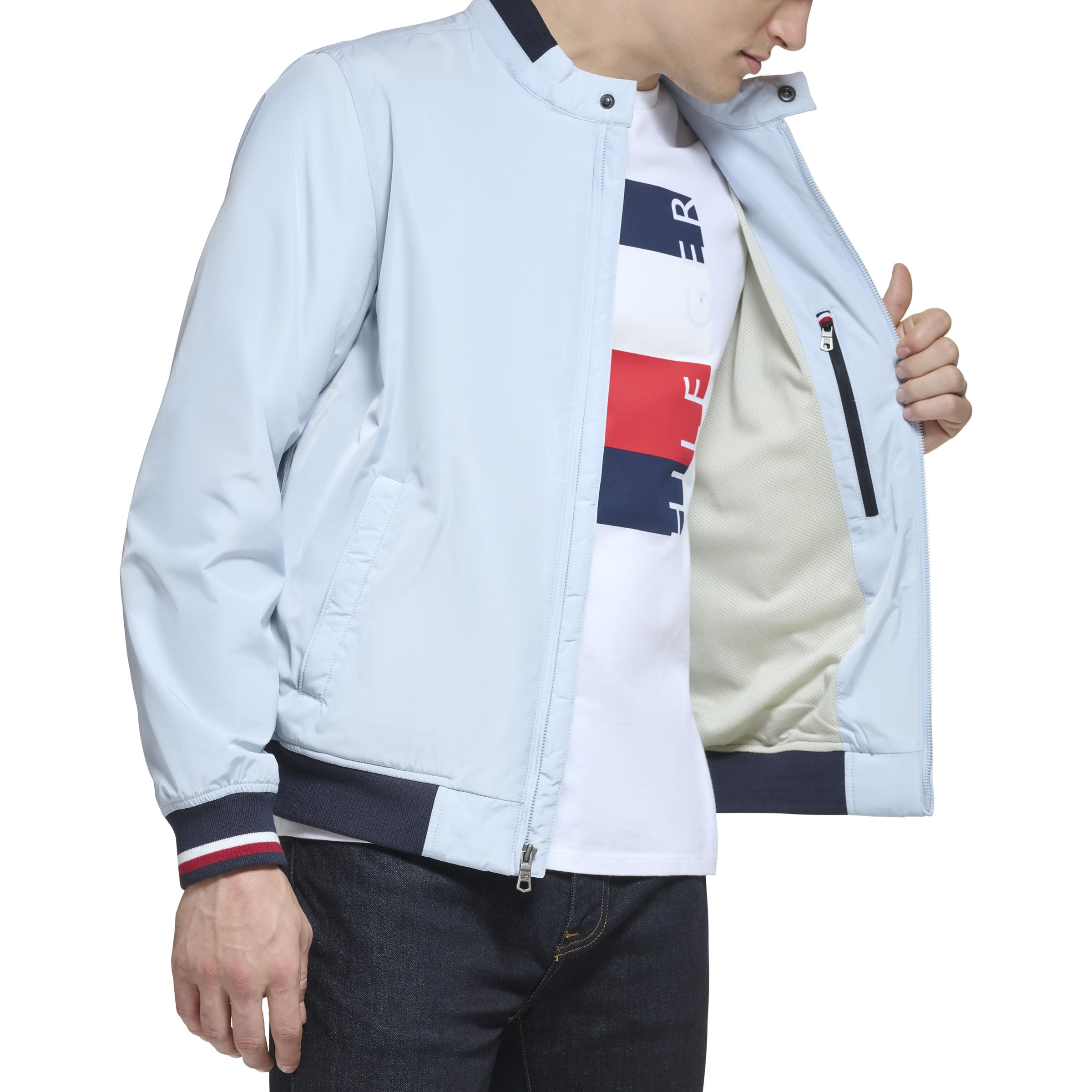 Foto 5 pulgar | Chaqueta Tipo Bomber Tommy Hilfiger, Ligera, De Punto Acanalado - Venta Internacional.