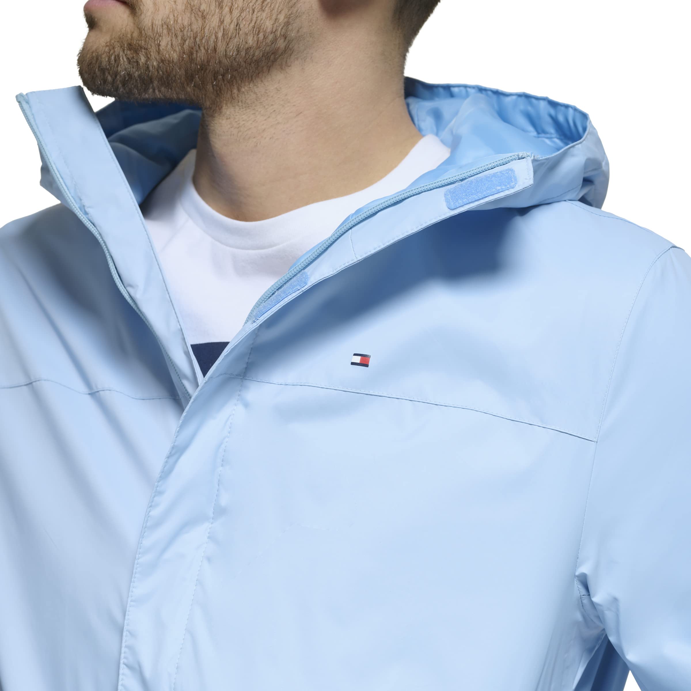 Foto 3 pulgar | Chaqueta Tommy Hilfiger Azul Ligera e Impermeable para Hombre - Venta Internacional