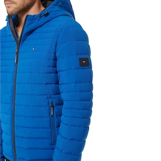 Foto 2 | Chamarra Tommy Hilfiger de Poliéster Elástico con Capucha Plegable Azul para Hombre - Venta Internacional