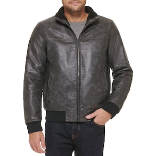 Foto 1 | Chaqueta Tommy Hilfiger Smooth Lamb Touch De Piel Sintética Negra - Venta Internacional.