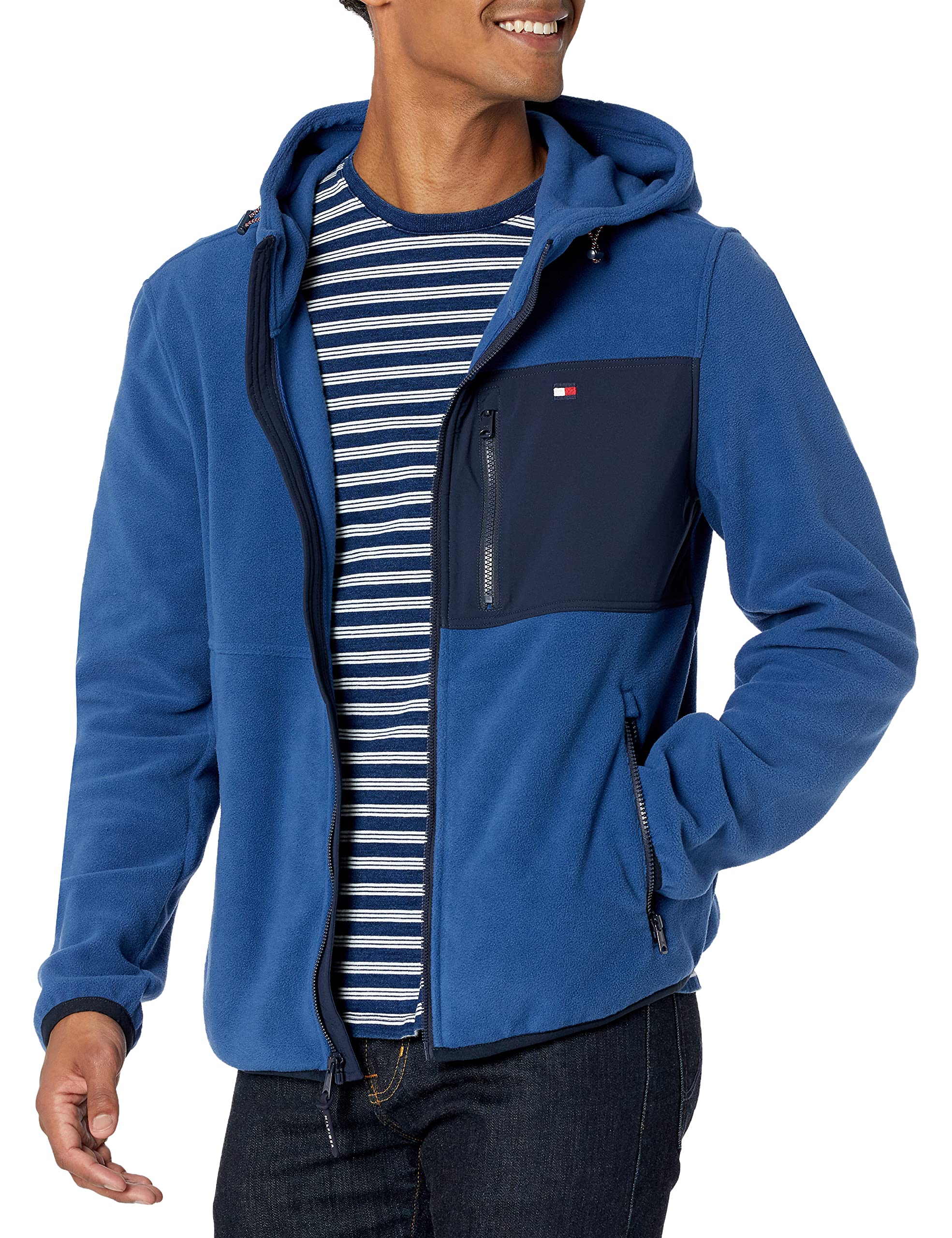 Foto 2 pulgar | Chaqueta Tommy Hilfiger De Forro Polar De Alto Rendimiento Con Capucha Para Hombre - Venta Internacional.