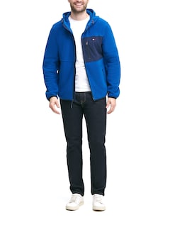 Foto 3 | Chaqueta Tommy Hilfiger De Forro Polar De Alto Rendimiento Con Capucha Para Hombre - Venta Internacional.