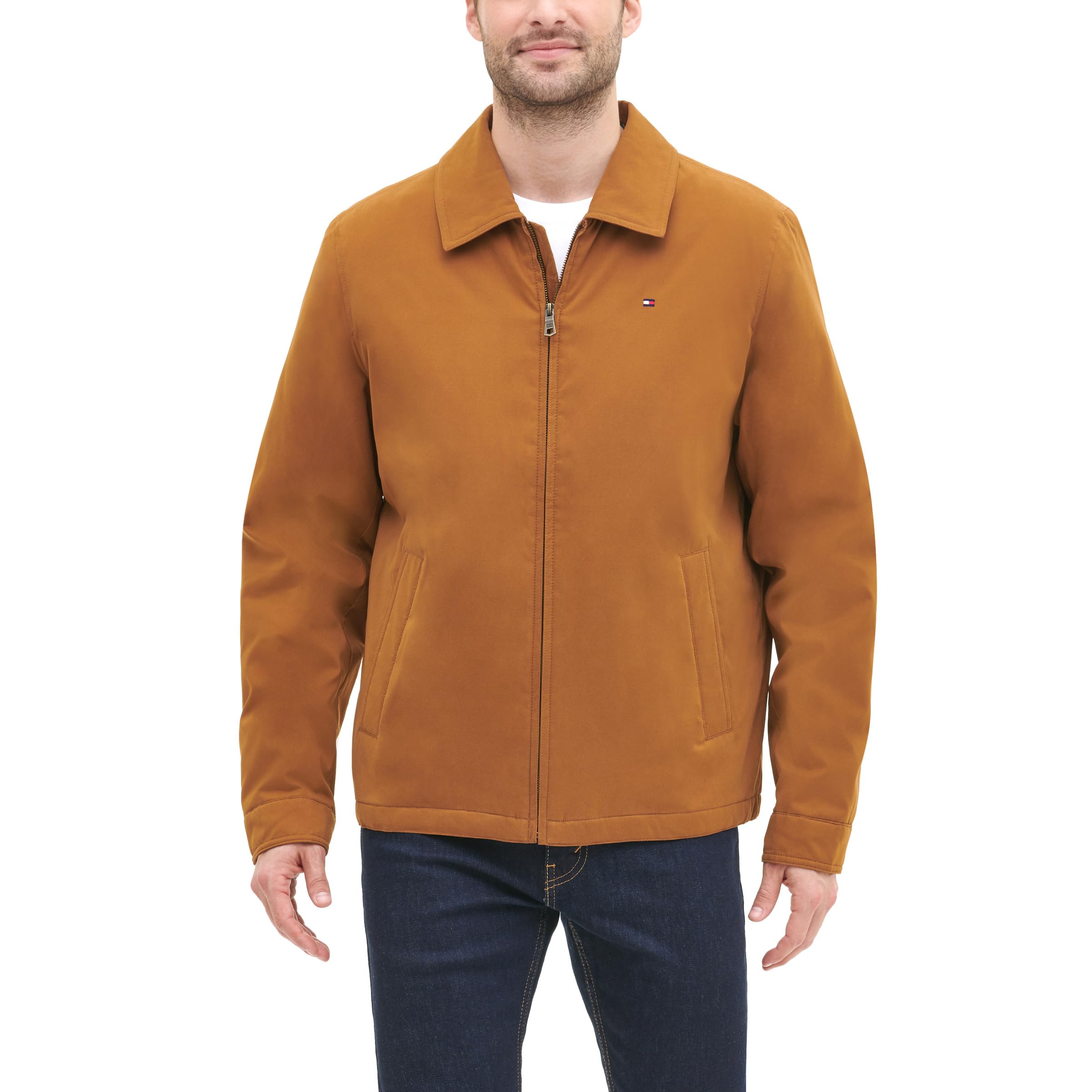 Foto 2 pulgar | Chaqueta Tommy Hilfiger Ligera De Microsarga Para Golf, Color Marrón Xxxl - Venta Internacional.