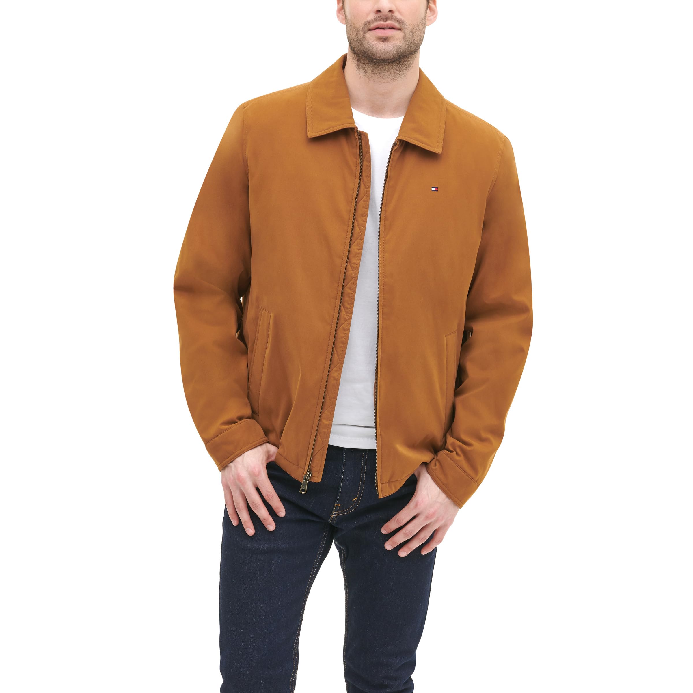 Foto 3 pulgar | Chaqueta Tommy Hilfiger Ligera De Microsarga Para Golf, Color Marrón Xxxl - Venta Internacional.