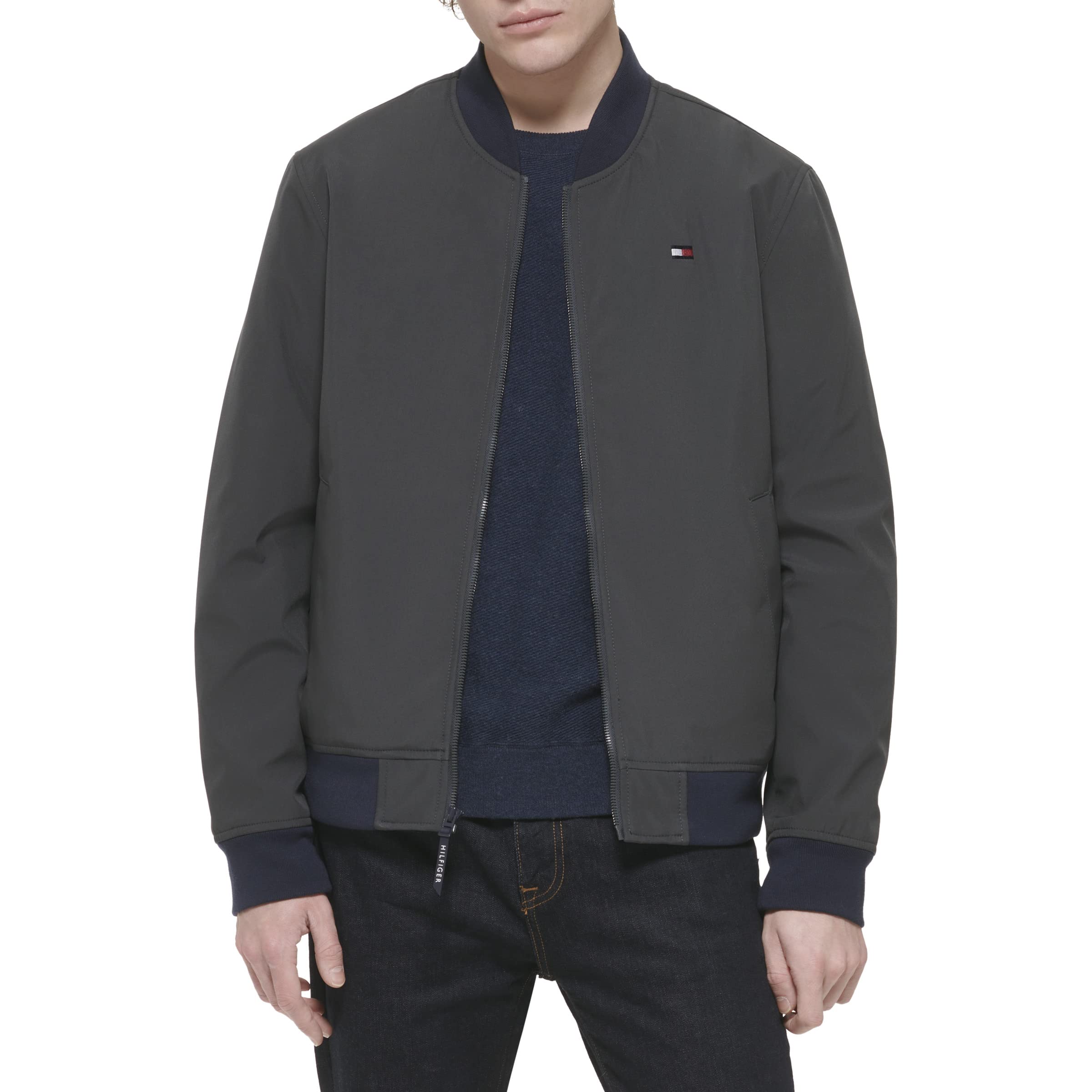 Foto 1 | Chaqueta Tipo Bomber Tommy Hilfiger, Ligera, De Punto Acanalado - Venta Internacional.