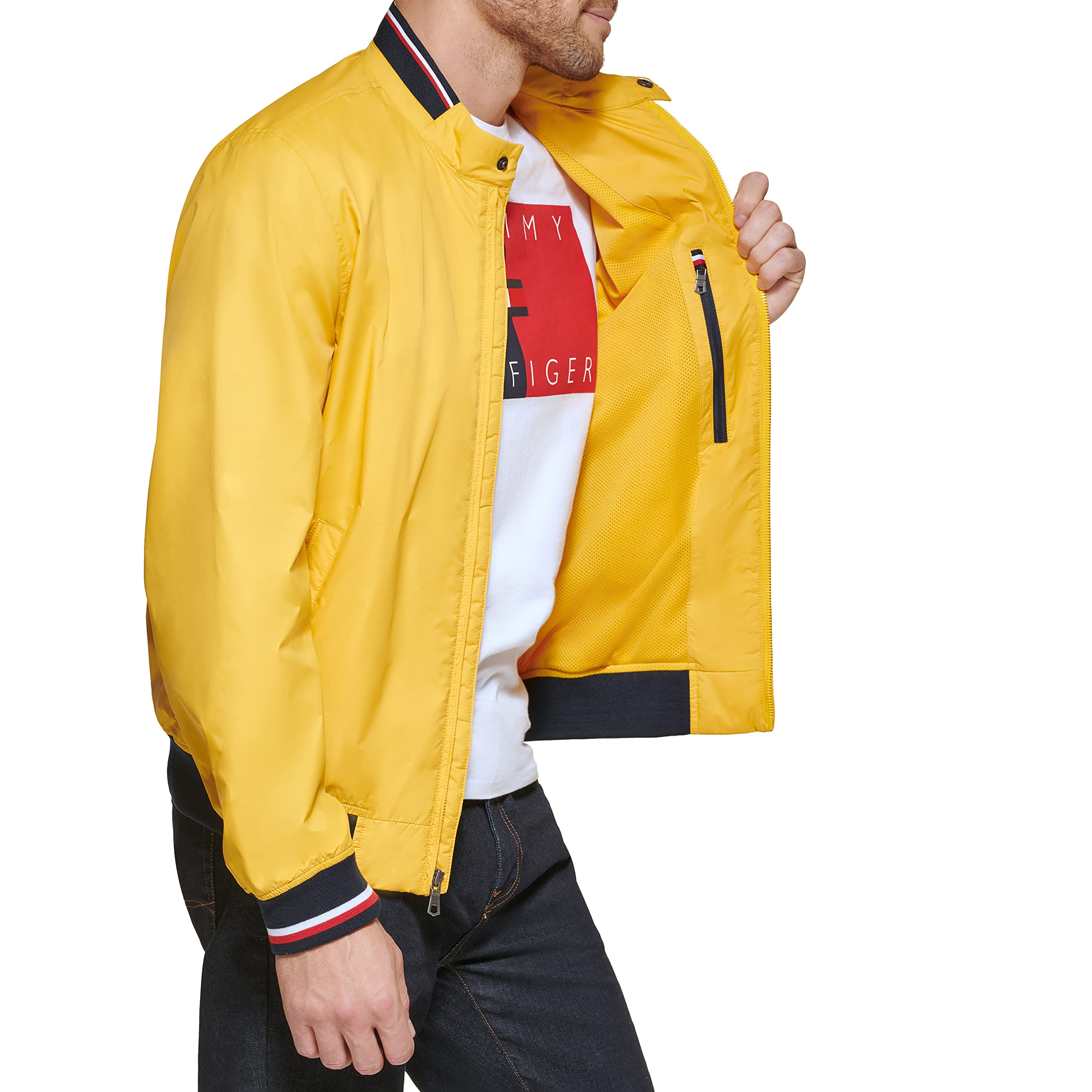 Foto 3 pulgar | Chaqueta Tipo Bomber Tommy Hilfiger, Ligera, De Punto Acanalado - Venta Internacional.