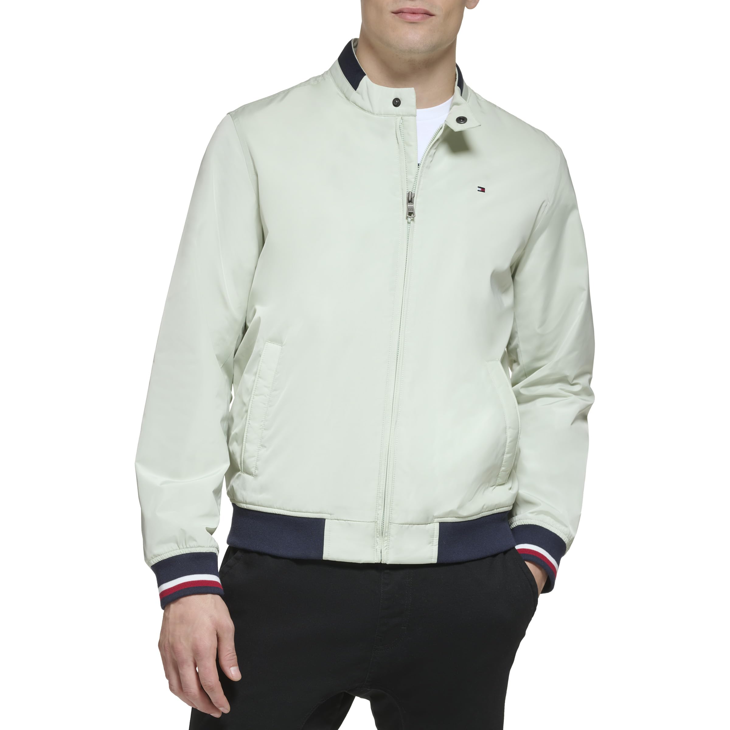 Foto 2 pulgar | Chaqueta Tipo Bomber Tommy Hilfiger, Ligera, De Punto Acanalado - Venta Internacional.