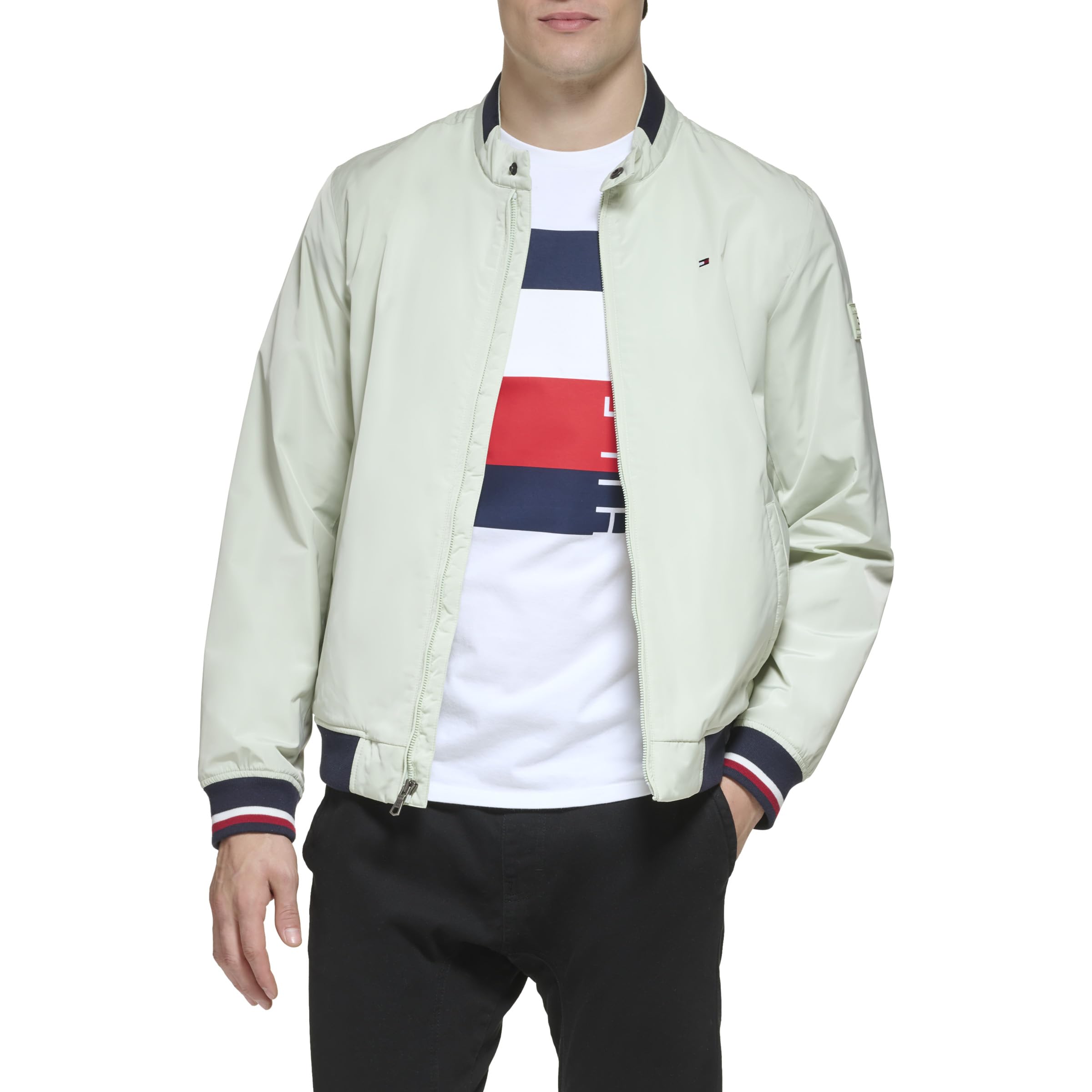 Foto 4 pulgar | Chaqueta Tipo Bomber Tommy Hilfiger, Ligera, De Punto Acanalado - Venta Internacional.