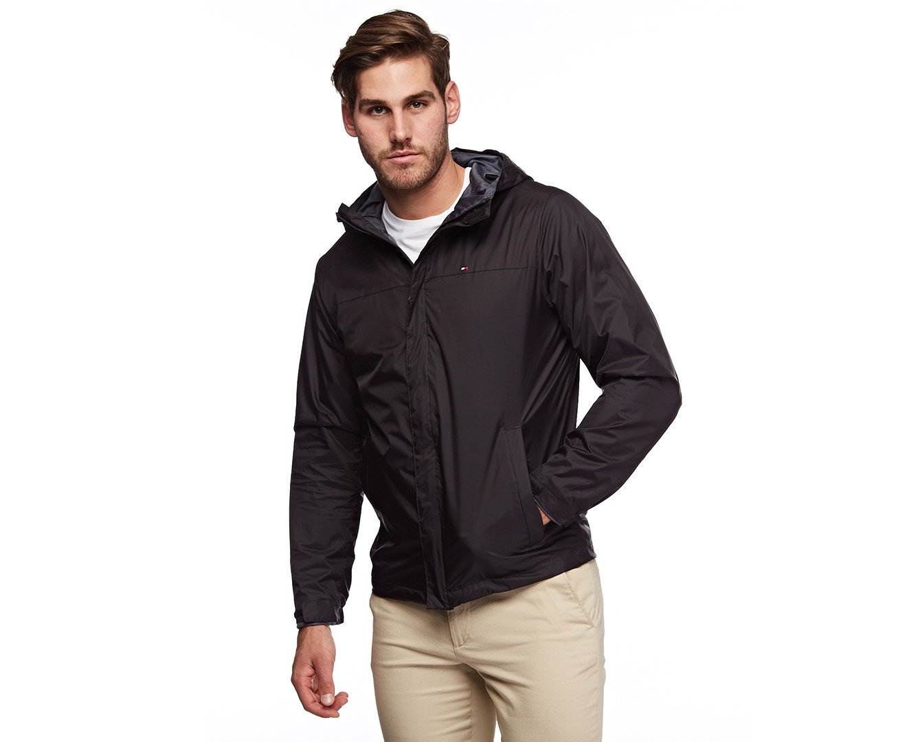Foto 2 pulgar | Chaqueta Tommy Hilfiger Ligera Negra para Hombre - Venta Internacional