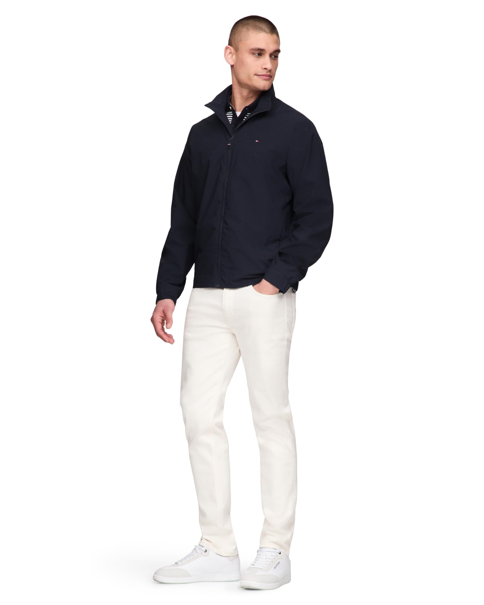 Foto 5 pulgar | Chaqueta Tommy Hilfiger Para Hombre Con La Bandera, Blusón Ligero De Poliéster - Venta Internacional.