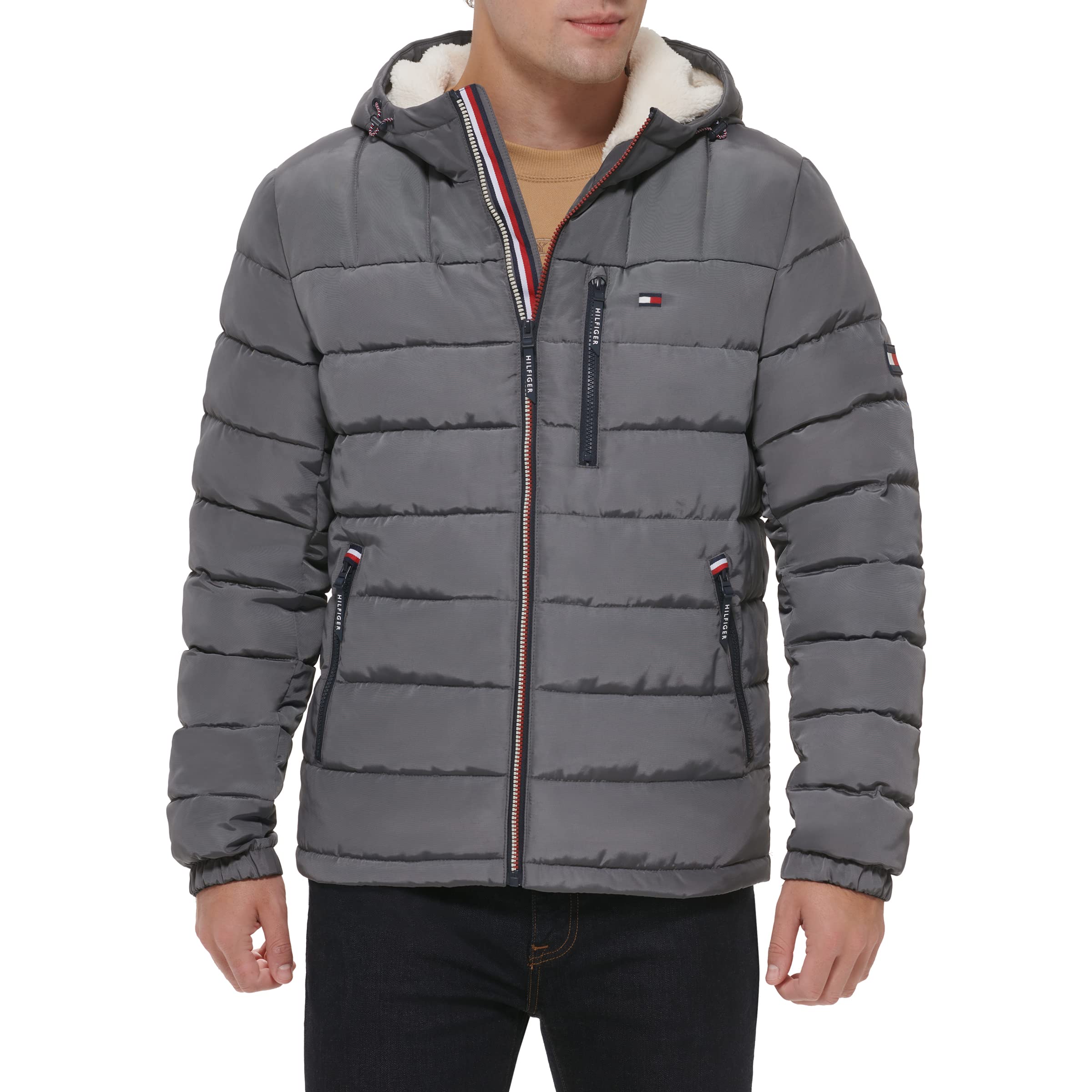 Chaqueta Tommy Hilfiger Para Hombre, De Peso Medio, Con Forro Sherpa - Venta Internacional.