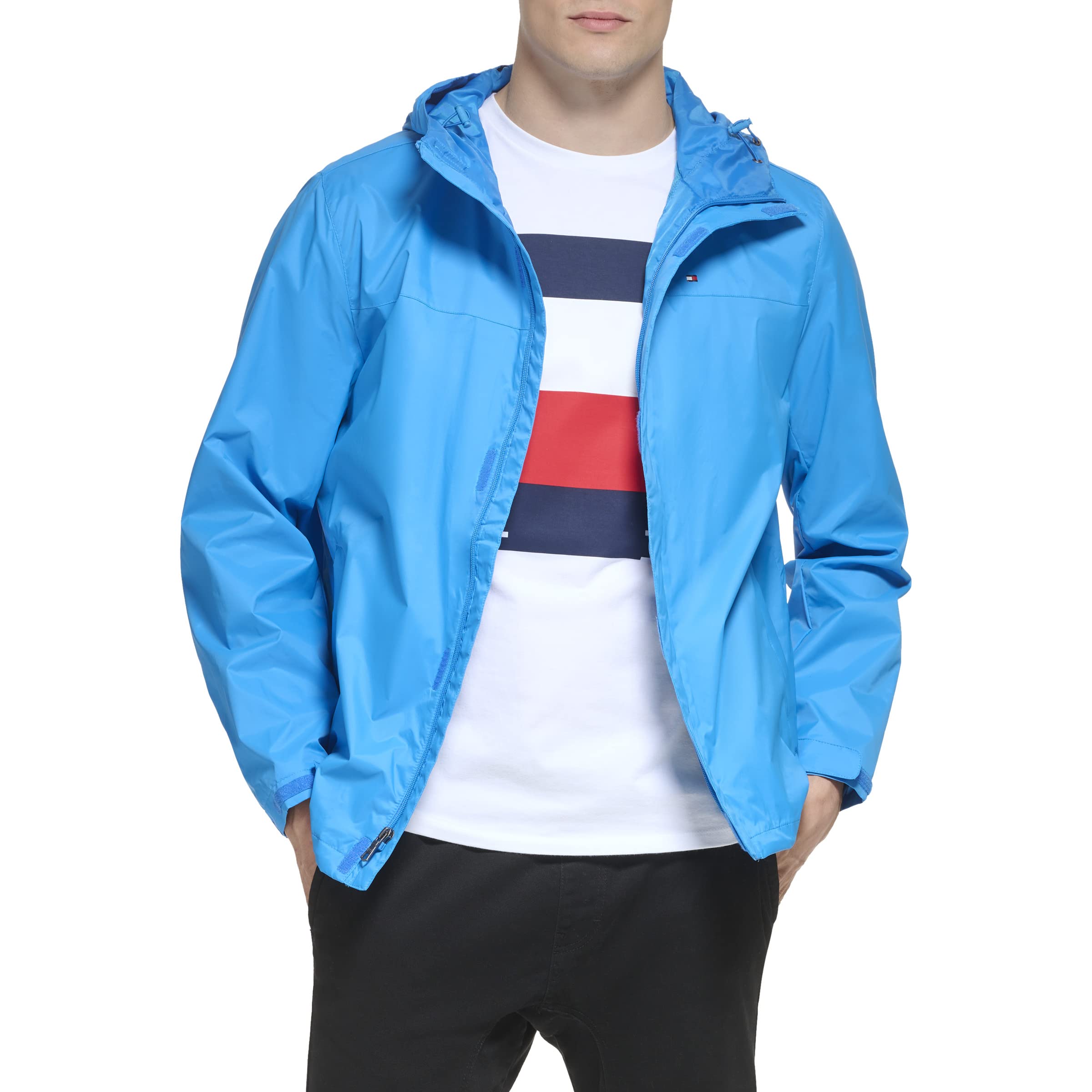 Foto 2 | Chaqueta Tommy Hilfiger Impermeable Azul para Hombre- Venta Internacional
