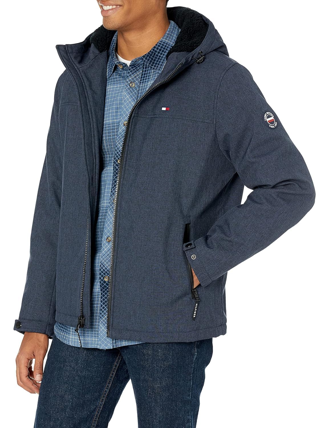 Foto 2 pulgar | Chaqueta Tommy Hilfiger Rellena Soft Shell Con Forro De Sherpa Para Hombre - Venta Internacional.