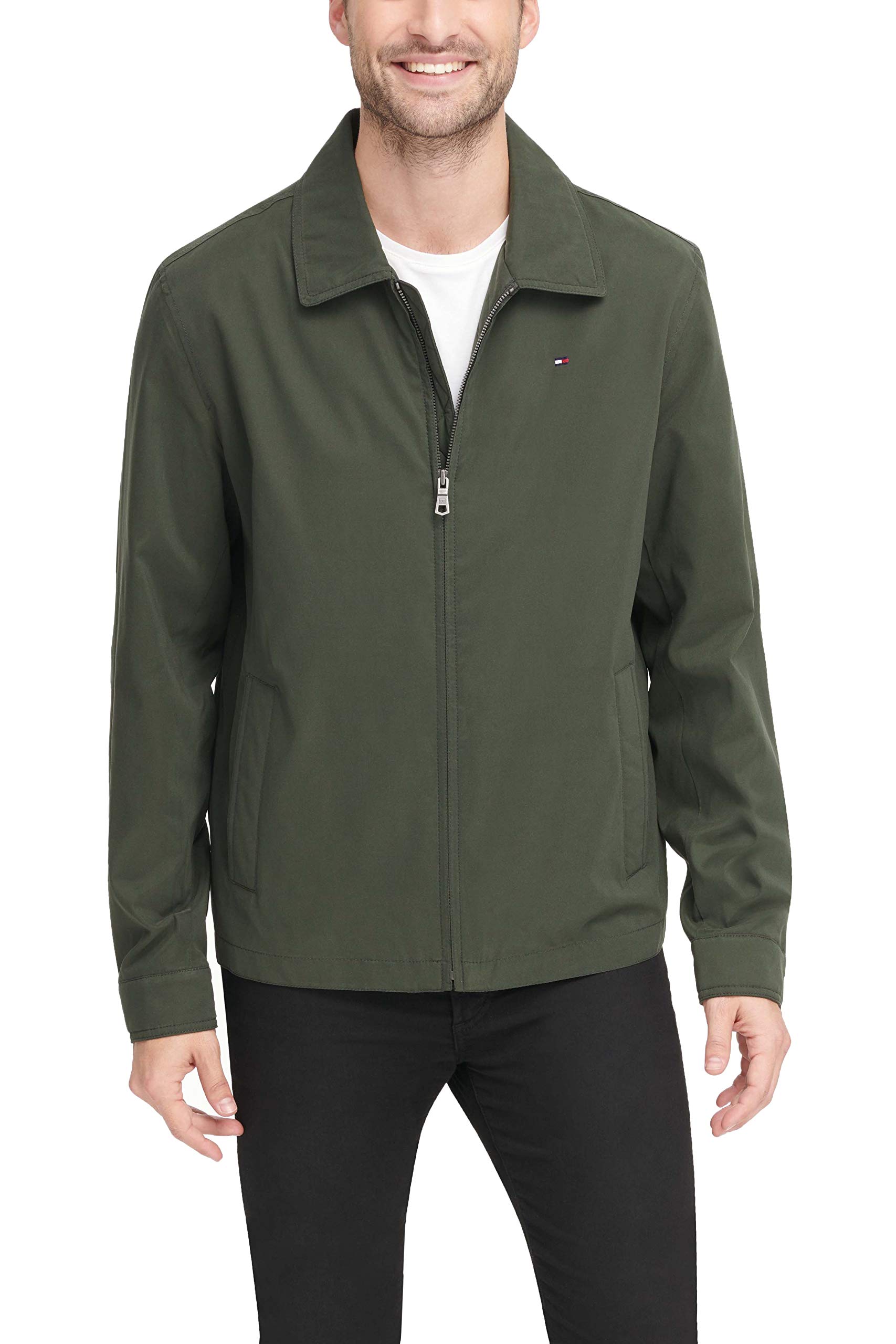 Foto 2 pulgar | Chaqueta Tommy Hilfiger Ligera De Microsarga Para Golf Para Hombre, Color Oliva Oscuro - Venta Internacional.