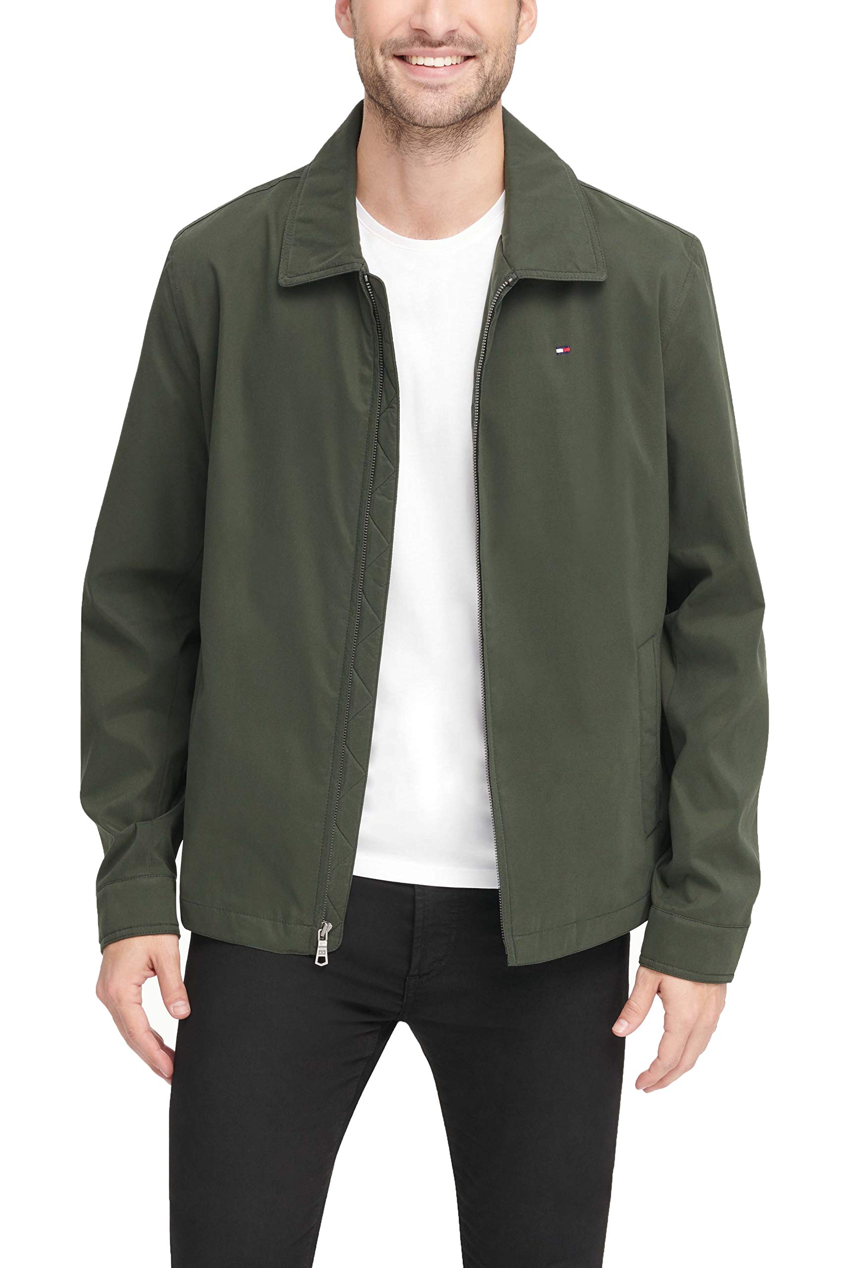 Foto 3 pulgar | Chaqueta Tommy Hilfiger Ligera De Microsarga Para Golf Para Hombre, Color Oliva Oscuro - Venta Internacional.