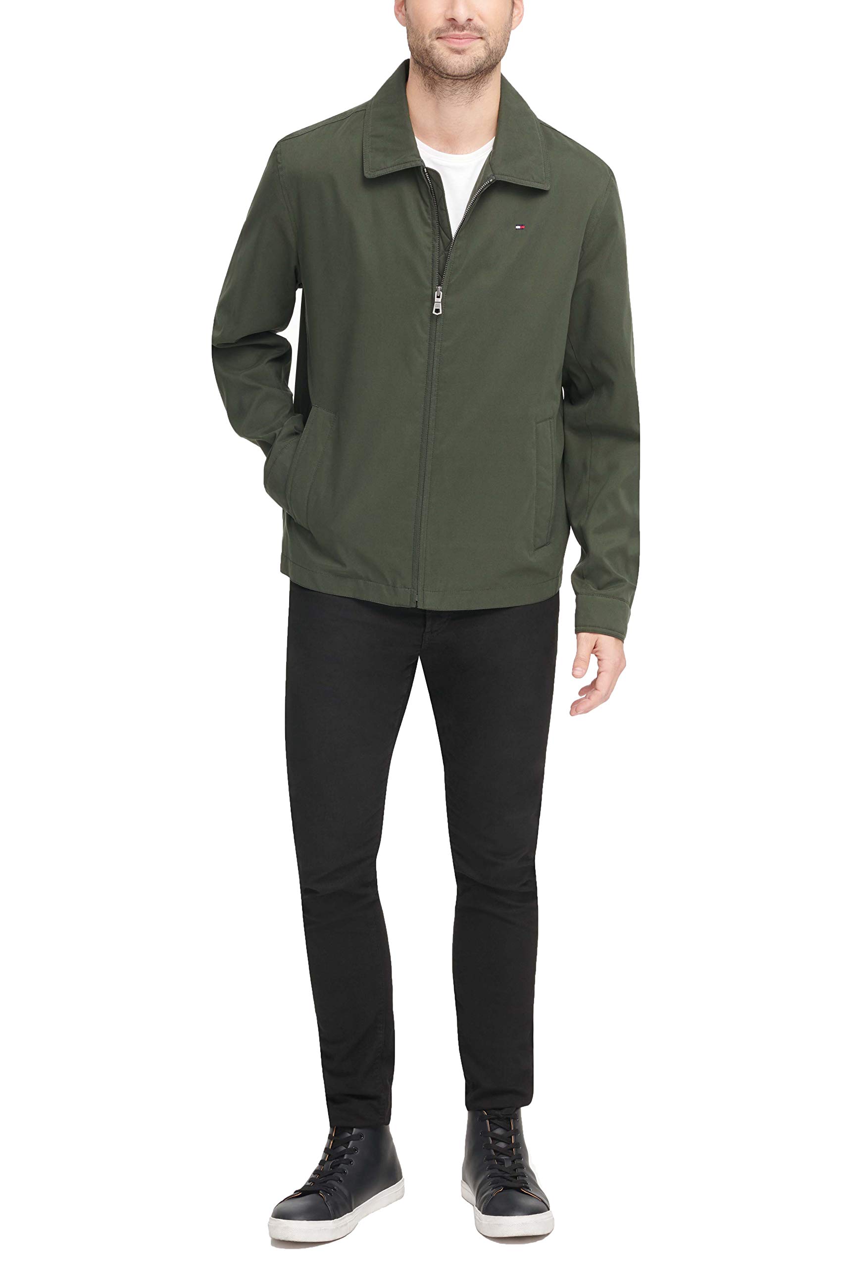 Foto 4 pulgar | Chaqueta Tommy Hilfiger Ligera De Microsarga Para Golf Para Hombre, Color Oliva Oscuro - Venta Internacional.
