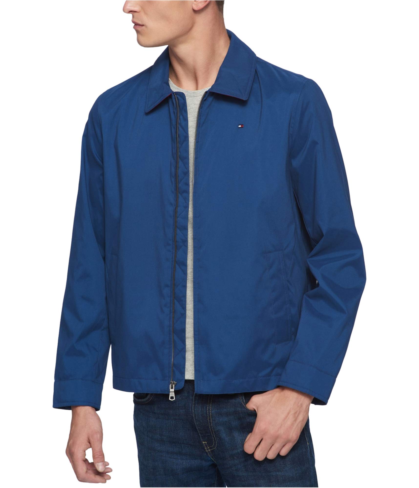 Foto 2 pulgar | Chaqueta Tommy Hilfiger Ligera De Microsarga Para Golf Para Hombre, Azul - Venta Internacional.