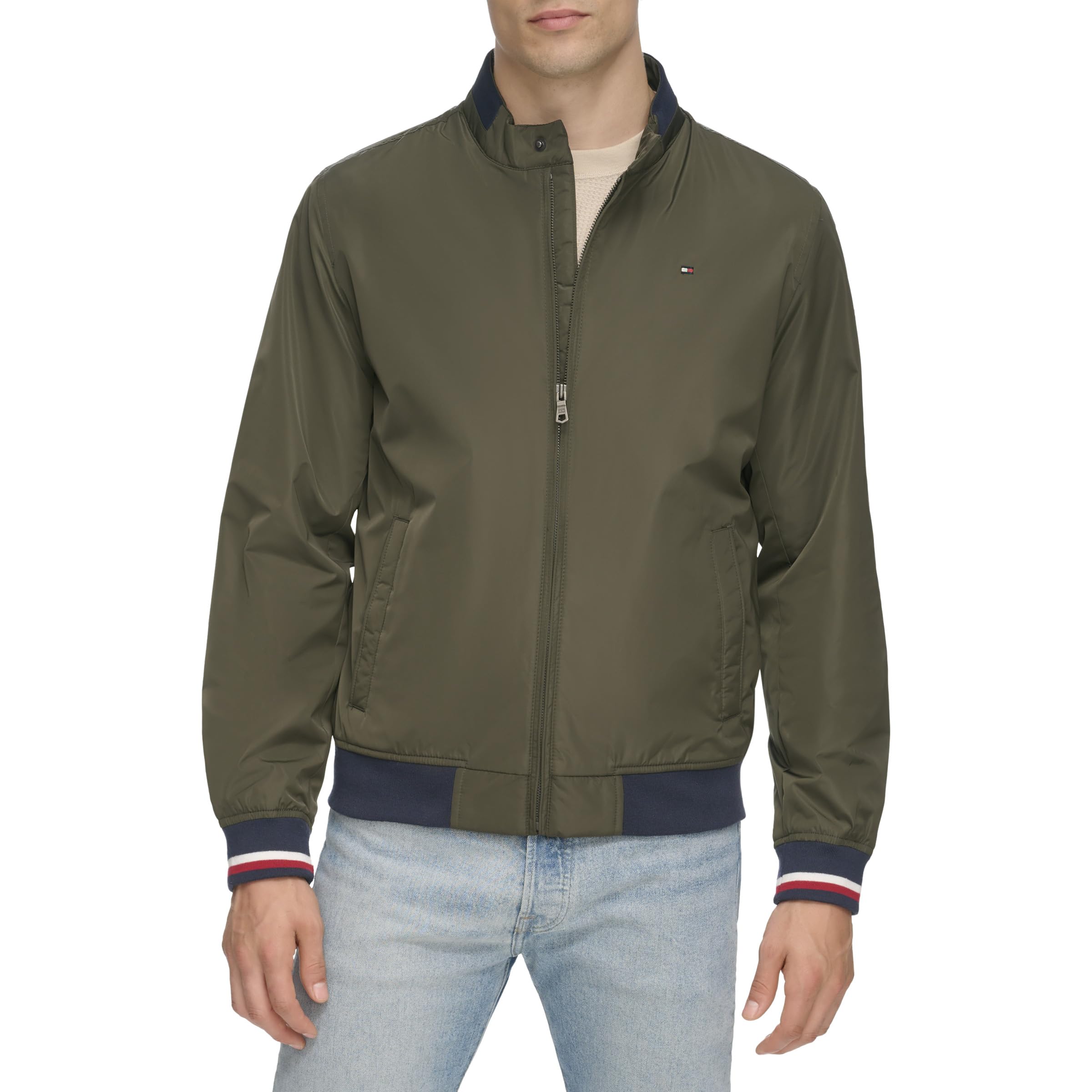 Foto 2 pulgar | Chaqueta Tipo Bomber Tommy Hilfiger, Ligera, De Punto Acanalado - Venta Internacional.