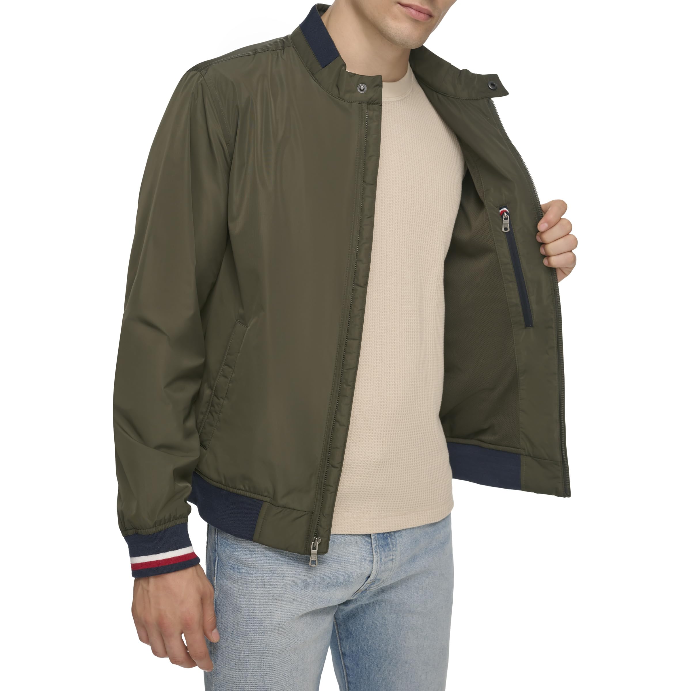 Foto 3 pulgar | Chaqueta Tipo Bomber Tommy Hilfiger, Ligera, De Punto Acanalado - Venta Internacional.