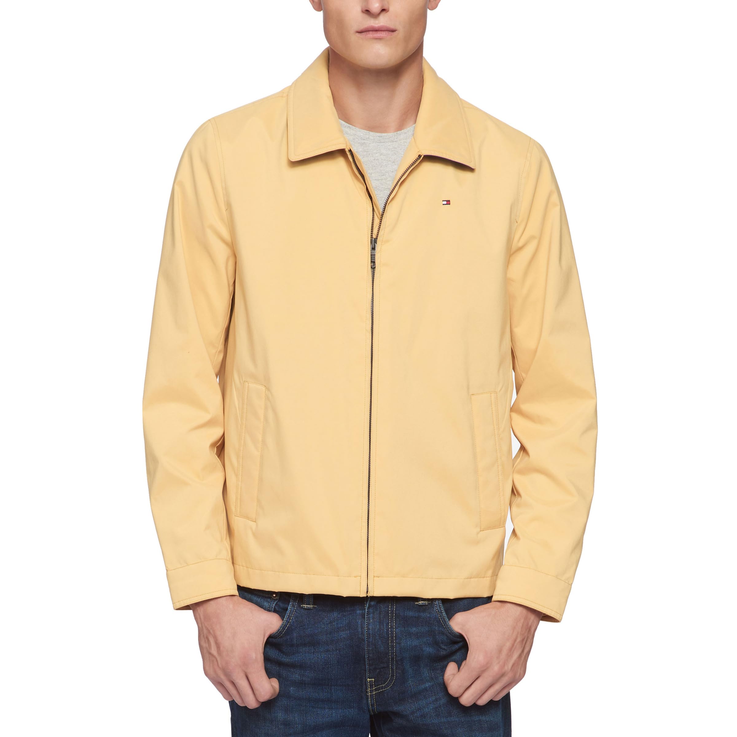 Foto 2 pulgar | Chaqueta Tommy Hilfiger Ligera De Microsarga Para Golf Para Hombre, Amarilla - Venta Internacional.