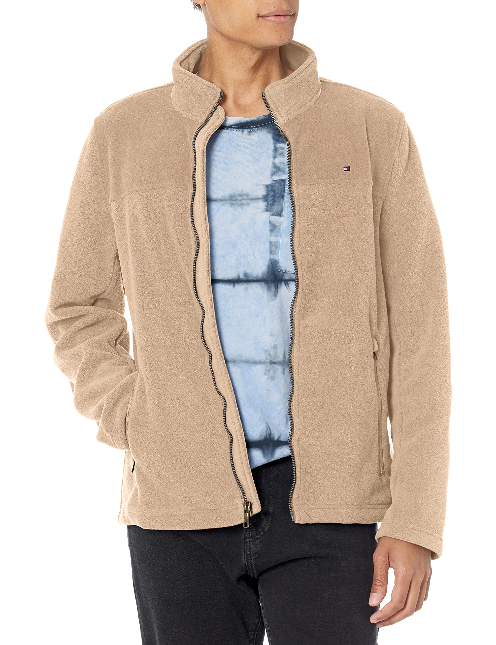 Foto 2 pulgar | Chaqueta Tommy Hilfiger Clásica Con Cremallera Frontal, Forro Polar, Color Canela - Venta Internacional.