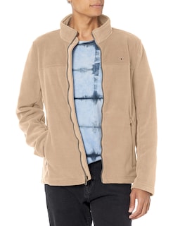 Foto 1 | Chaqueta Tommy Hilfiger Clásica Con Cremallera Frontal, Forro Polar, Color Canela - Venta Internacional.