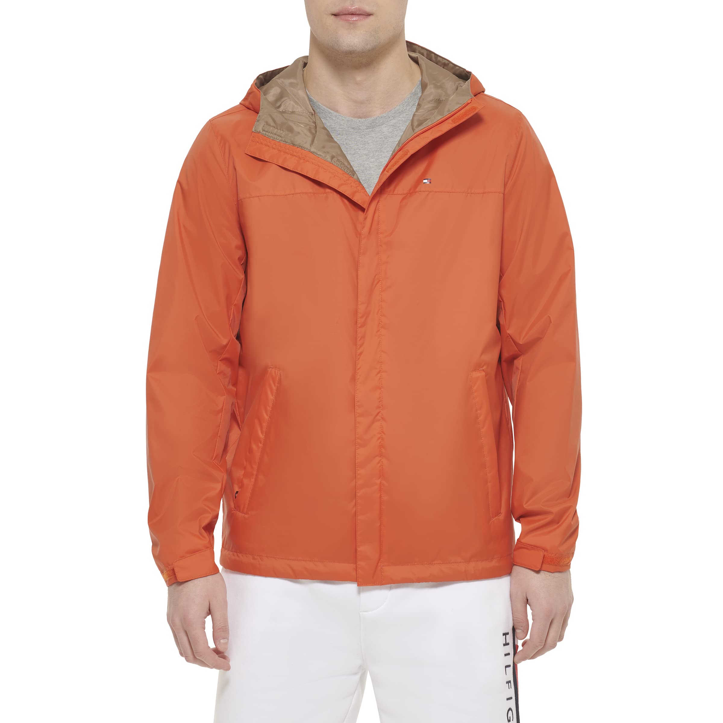 Foto 2 pulgar | Chaqueta Tommy Hilfiger Ligera Impermeable Naranja para Hombre - Venta Internacional