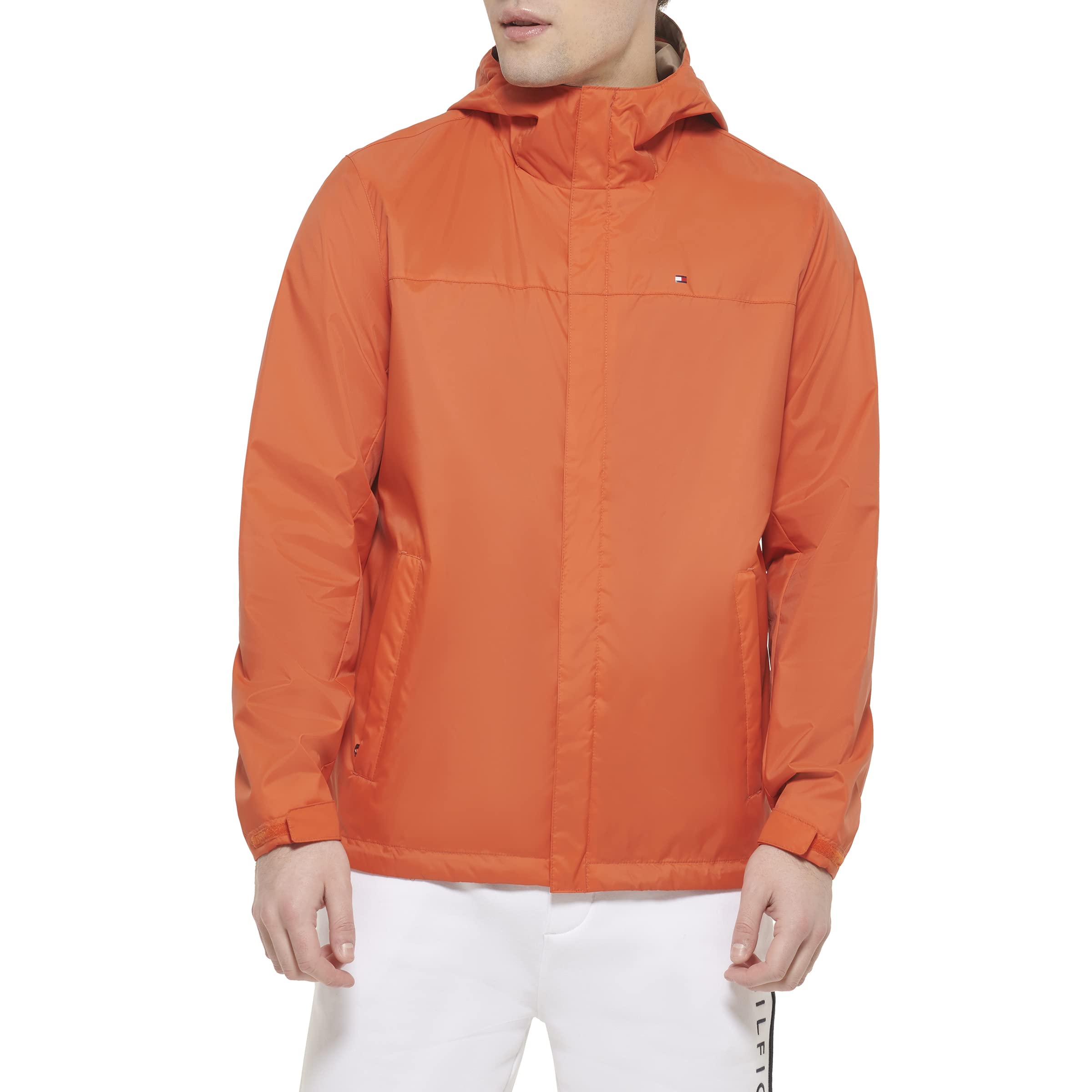 Foto 3 pulgar | Chaqueta Tommy Hilfiger Ligera Impermeable Naranja para Hombre - Venta Internacional