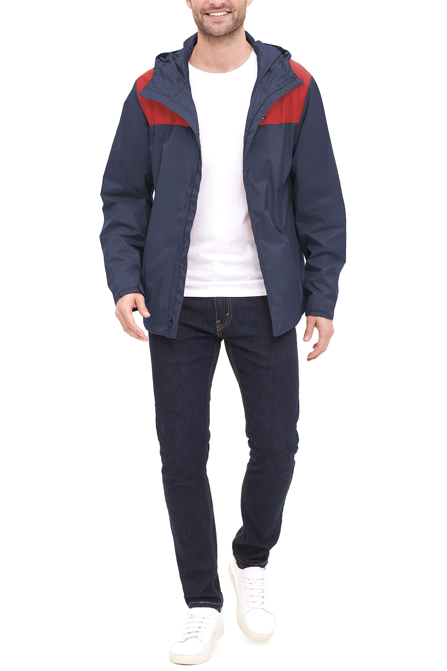Foto 4 pulgar | Chaqueta Tommy Hilfiger Azul Marino Ligera Impermeable para Hombre - Venta Internacional
