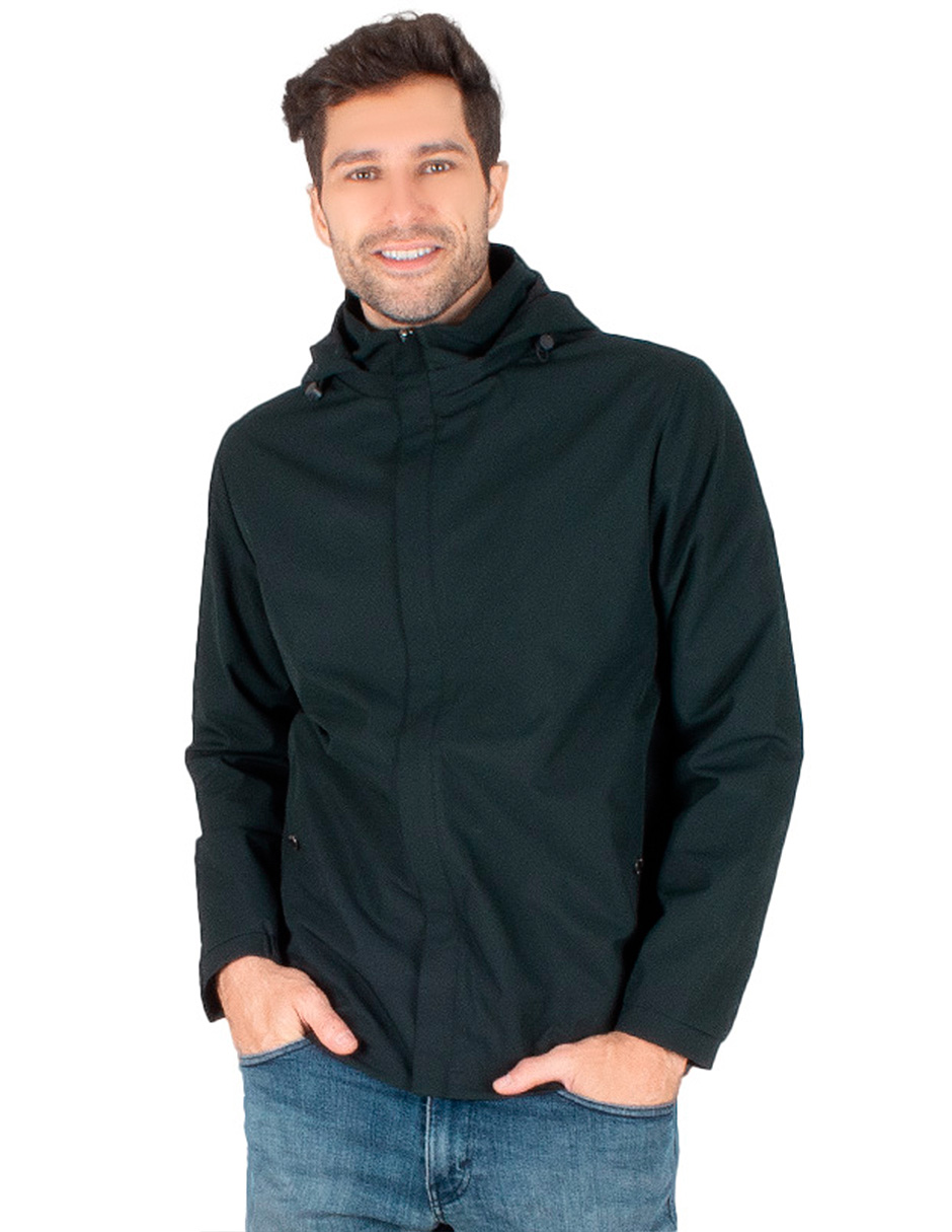 Generra | Chamarra Impermeable Ligera Con Capucha Desmontable Para Hombre