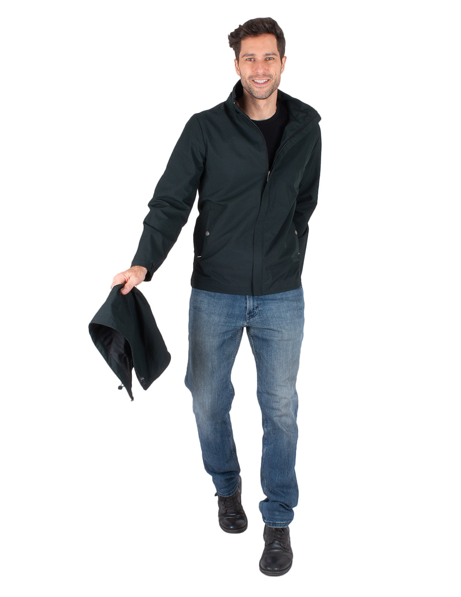 Foto 4 pulgar | Generra | Chamarra Impermeable Ligera Con Capucha Desmontable Para Hombre