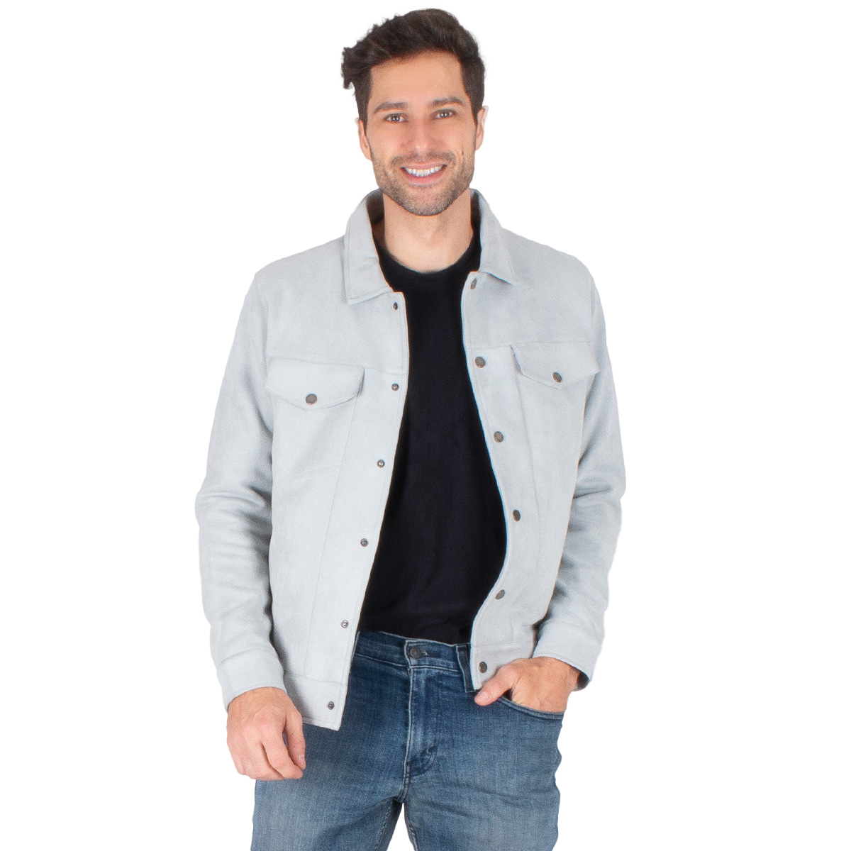 Foto 3 | Generra | Chamarra Casual Ligera Con Botones Para Hombre