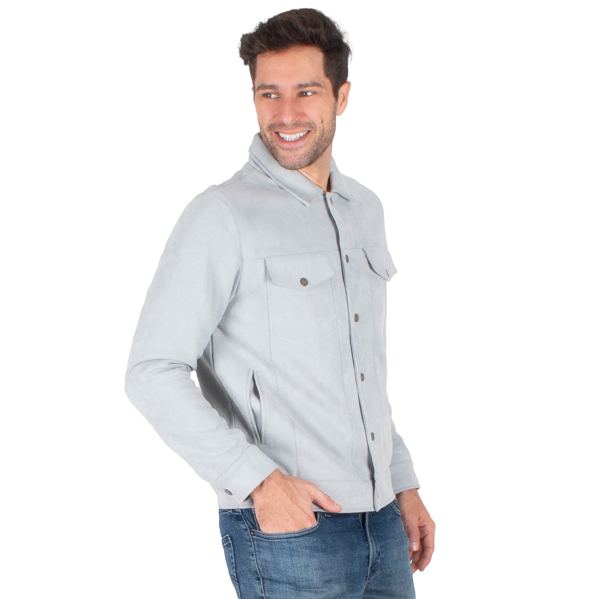 Foto 5 pulgar | Generra | Chamarra Casual Ligera Con Botones Para Hombre